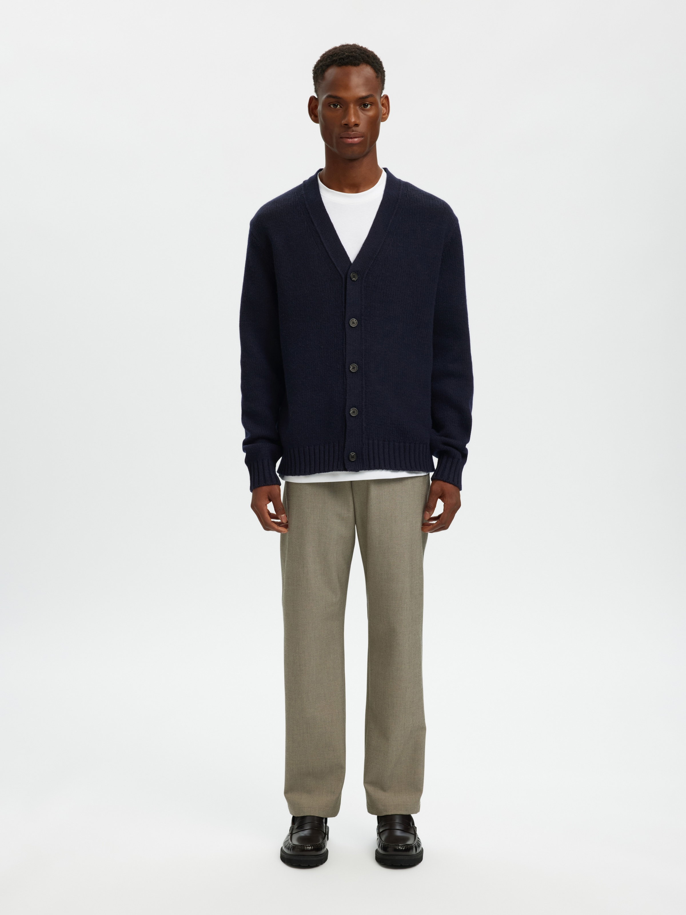 SELECTED Strickjacke »SLMCODY LS KNIT CARDIGAN NOOS« Wollmischung, regular fit
