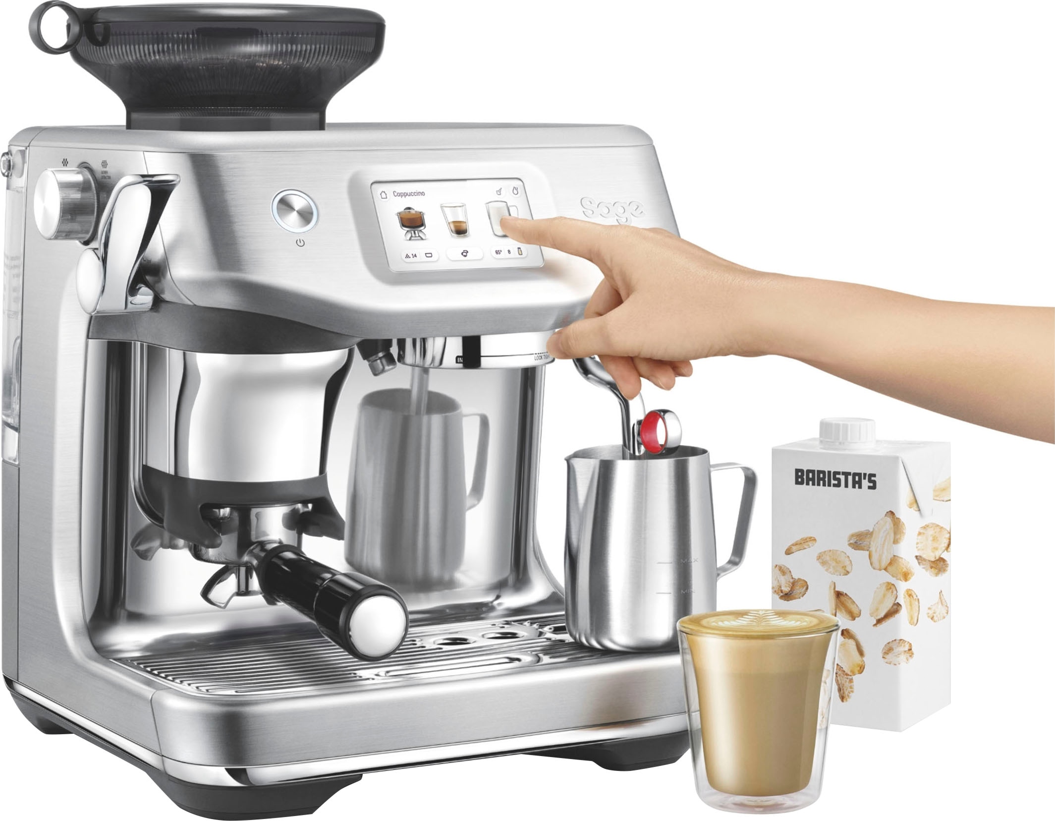 Sage Espressomaschine »SES881BSS, the Barista Touch Impress«, Siebträger