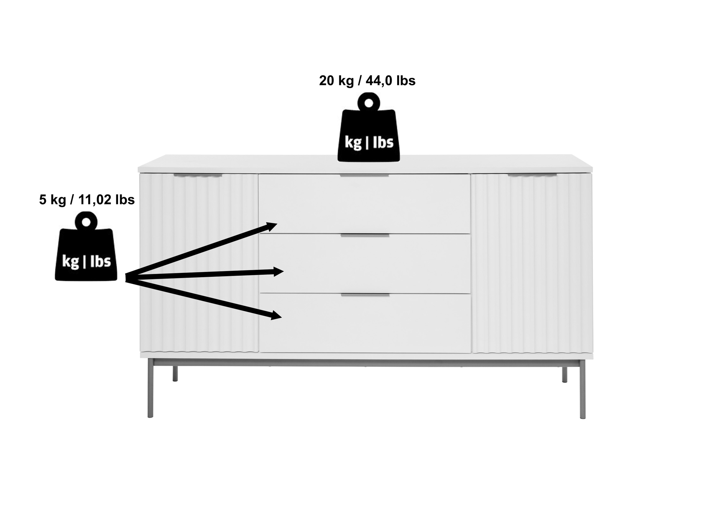 Jahnke Sideboard »CARVE SB 150«, (1 St.), Sideboard, raffiniertes Design, edler Gold-Look, Breite 150 cm