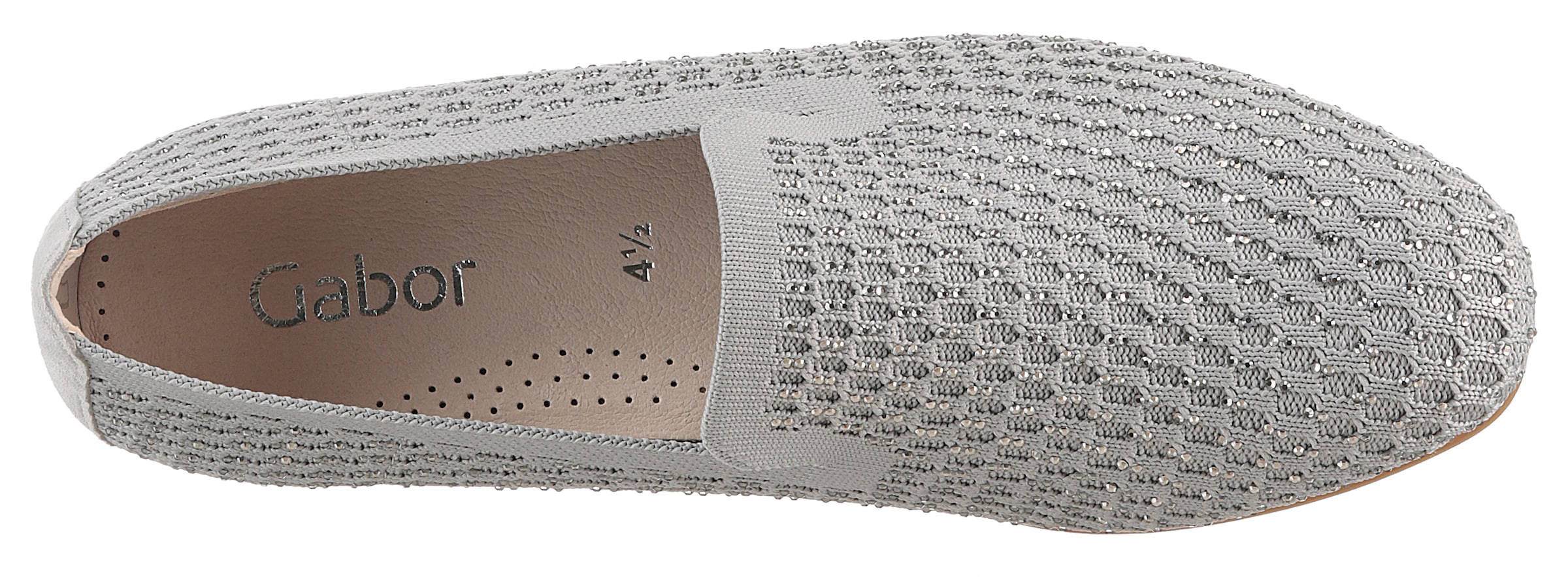 Gabor Slipper  , Blockabsatz, Loafer, Bequemschuh mit funkelnden Strass-Steinen