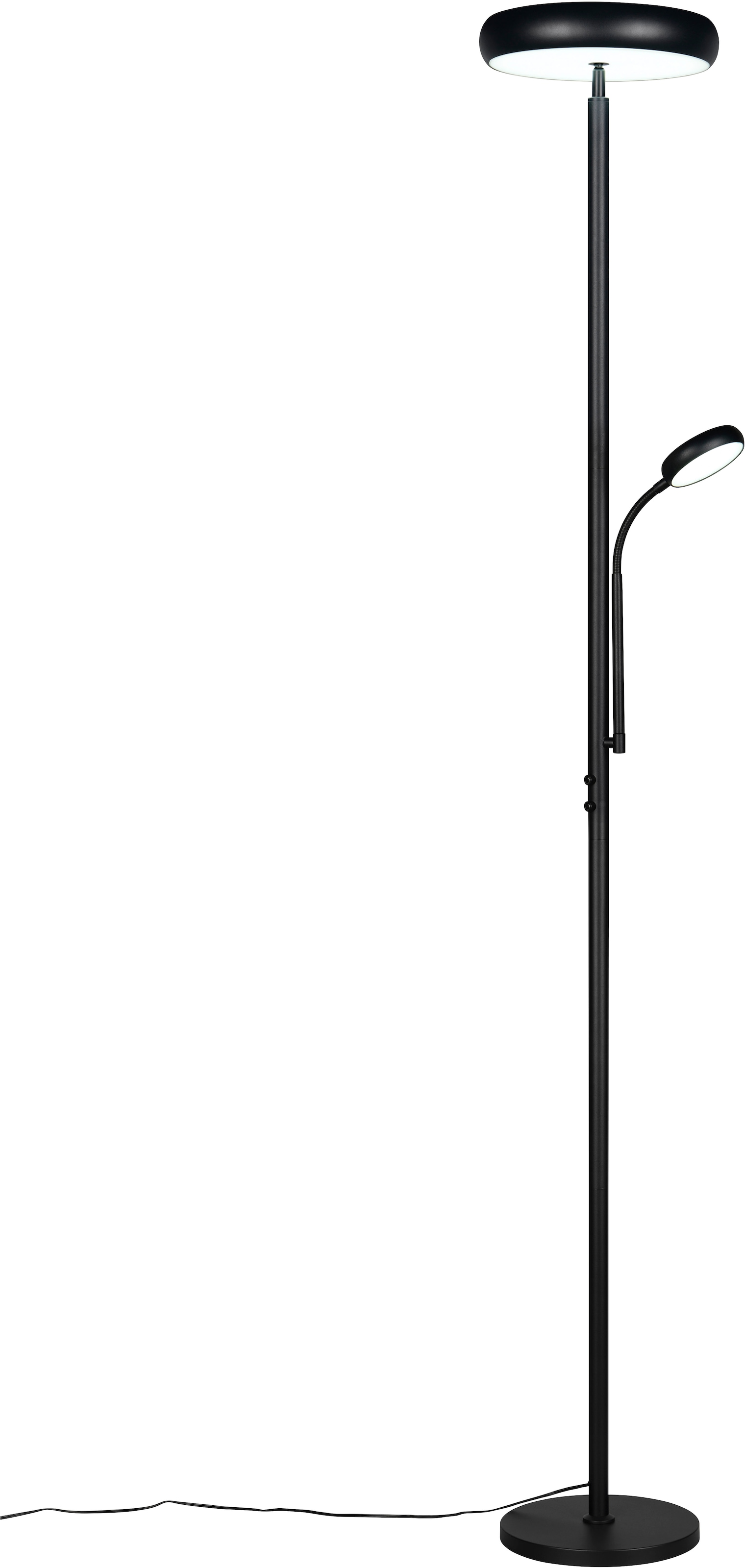 REALITY Leuchten LED Stehlampe »PALERMO, LED Stehleuchte mit Fernbedienung, 27,5W 2000 Lumen CCT« LED-Board 1 Stk. warmweiß - kaltweiß dimmbar, Lichtfarbe einstellbar 3000-6000K warm-/kaltweiß, Höhe 183 cm