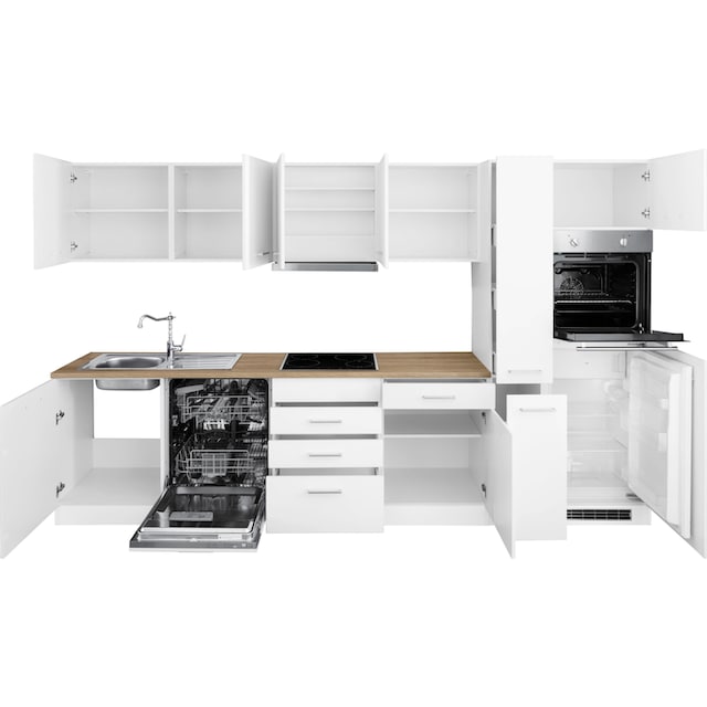 mit 330 Küchenzeile MÖBEL inkl. Breite »Visby«, bequem HELD cm bestellen E-Geräten, Kühlschrank und Geschirrspüler