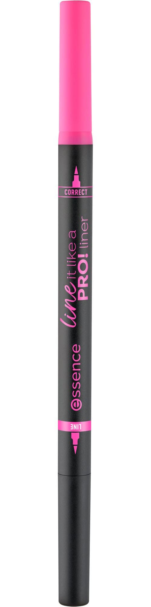 Essence Eyeliner »line it like a PRO! liner«, (Set, 5 tlg.), Präzise Filzspitze + integrierte Entfernerspitze für Korrekturen.