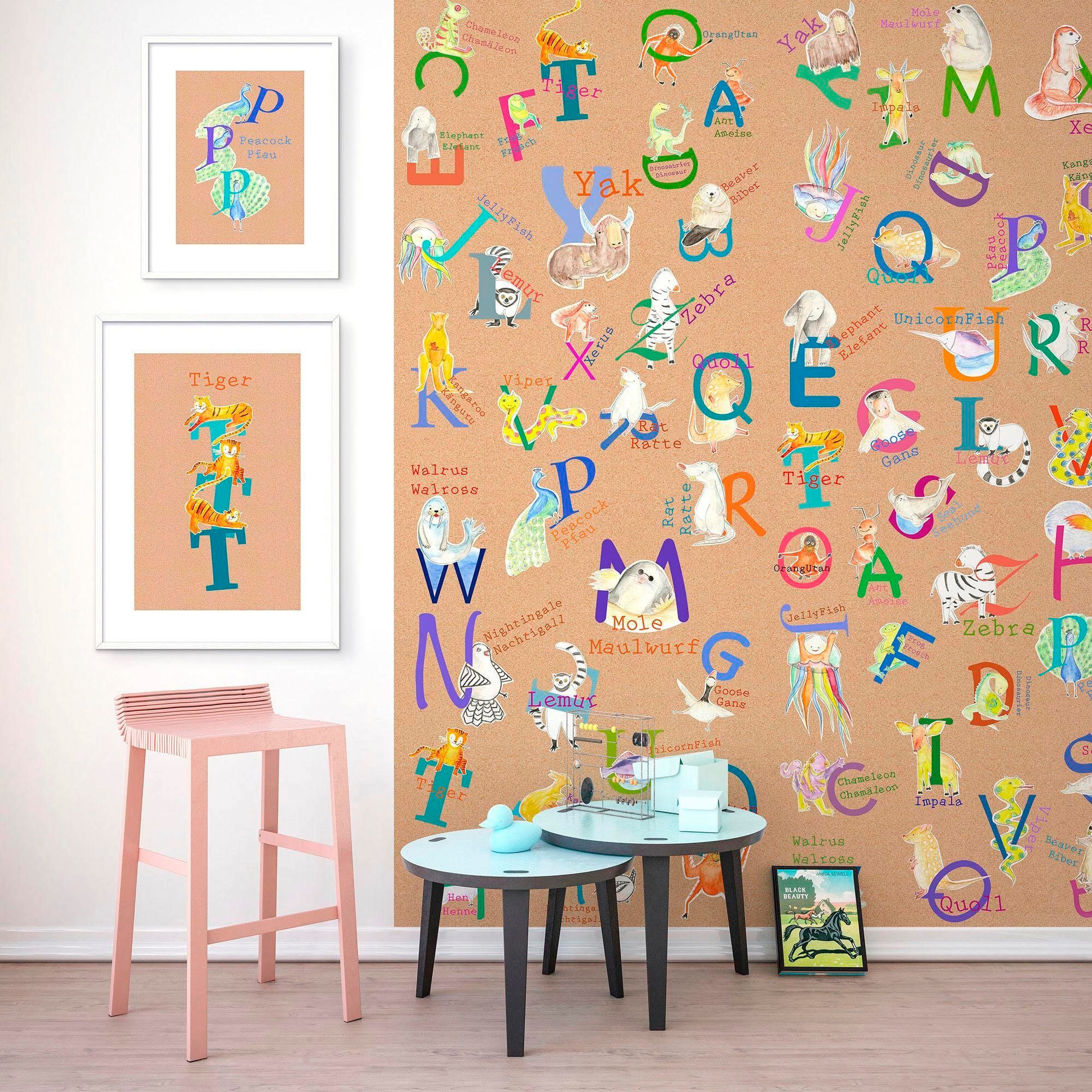 Komar Bild »ABC Animal T«, Buchstaben, (1 St.), Wandbild zur Dekoration - ohne Rahmen