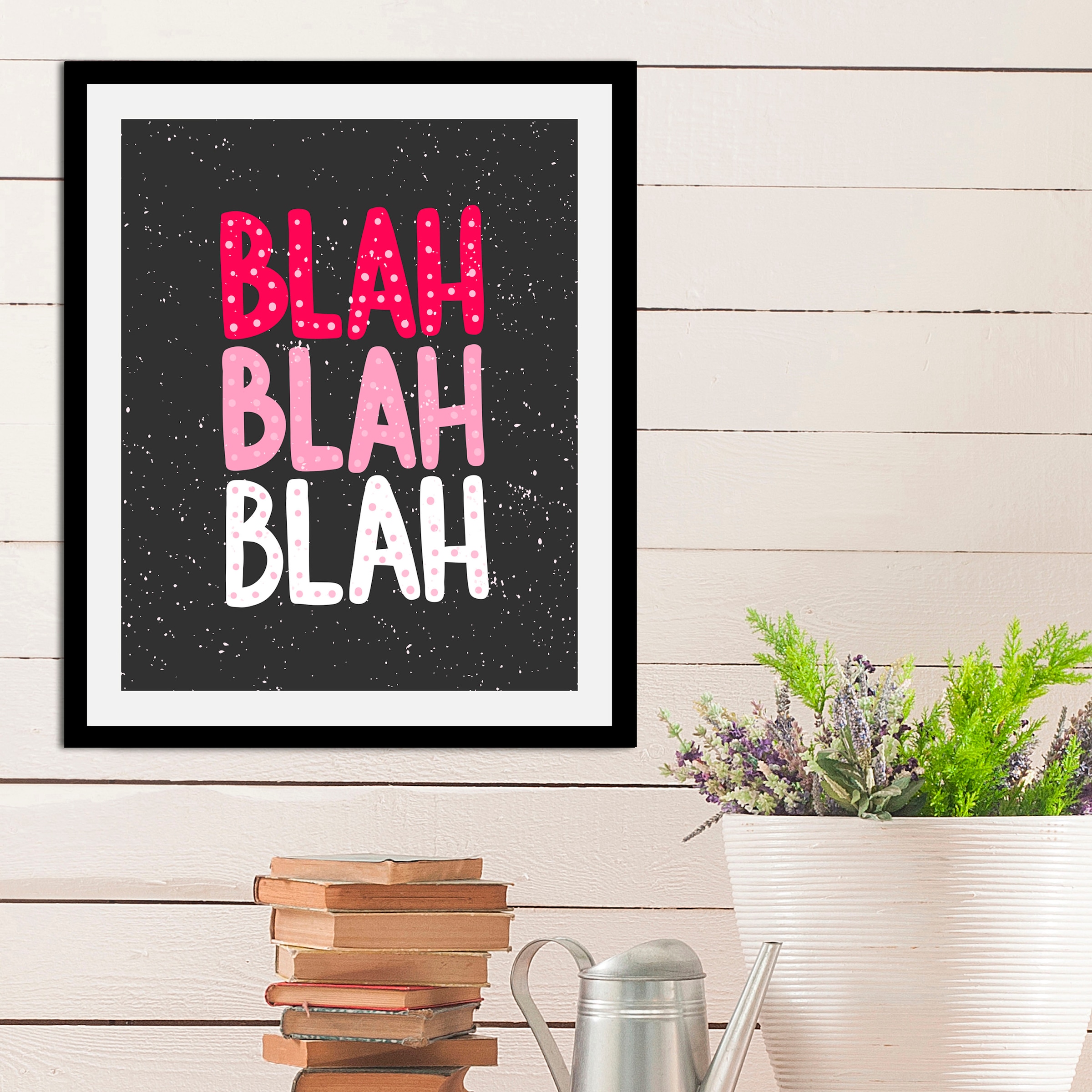 queence Bild »BLAH-BLAH-BLAH«, Schriftzüge-Sprüche & Texte-Humor, (1 St.), gerahmt