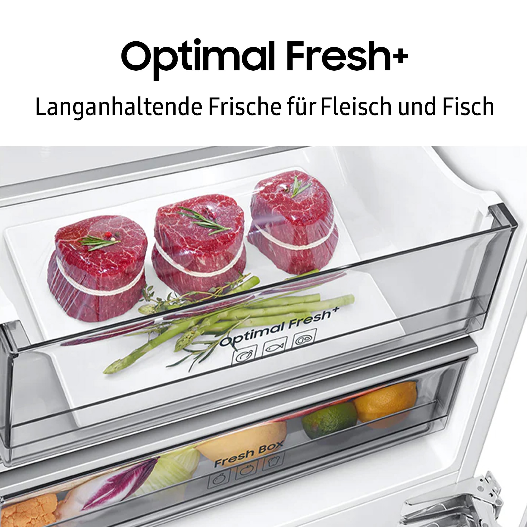 Samsung Einbaukühlgefrierkombination BRB8OF »BRB80F26BDFO«, Twin Cooling Plusᵀᴹ ‑ Verlängert Frische und Geschmack