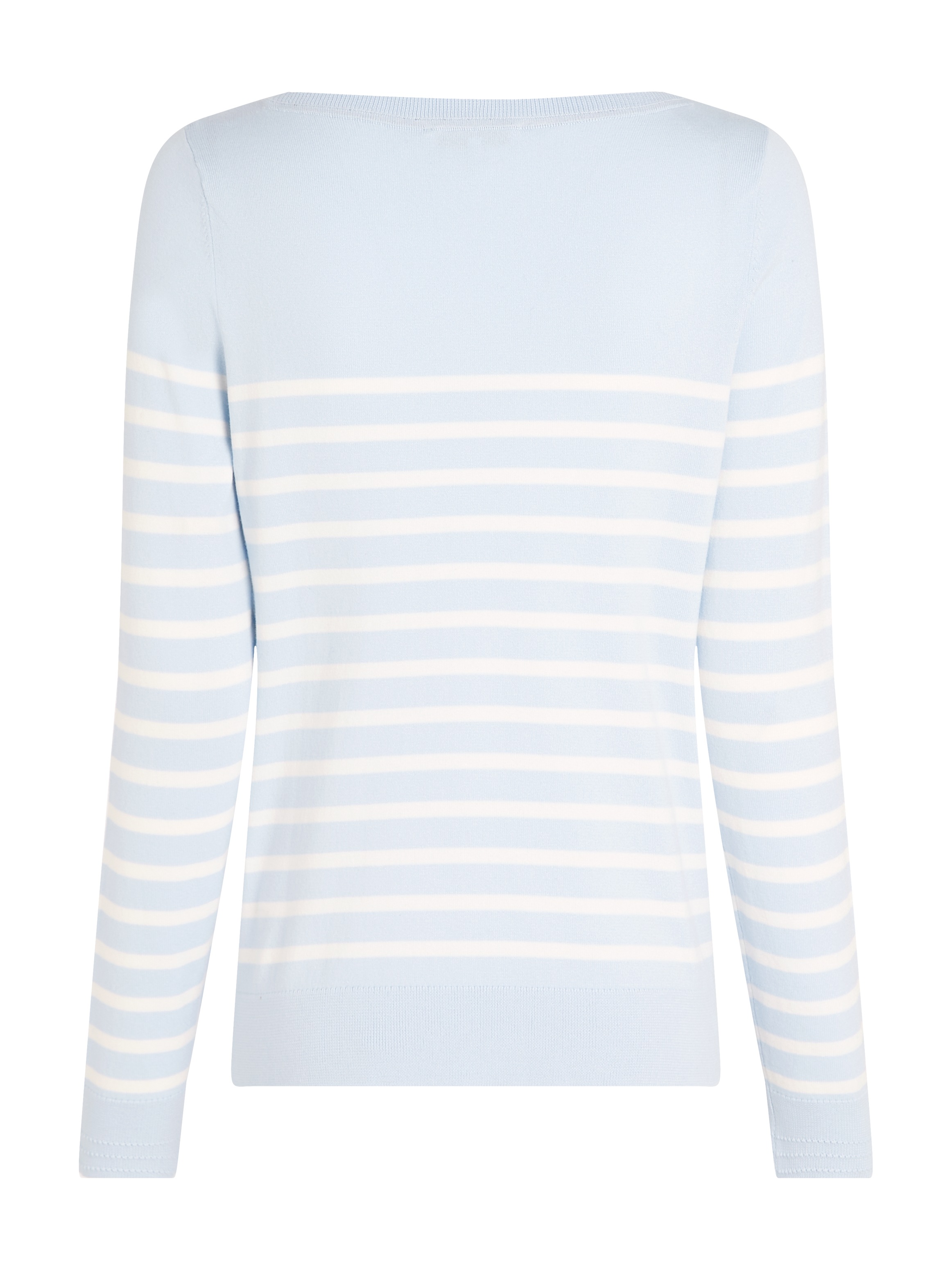 Tommy Hilfiger Strickpullover »CO JERSEY STITCH BOAT-NK SWEATER«, mit Tommy Hilfiger Logo-Flag am Ärmel