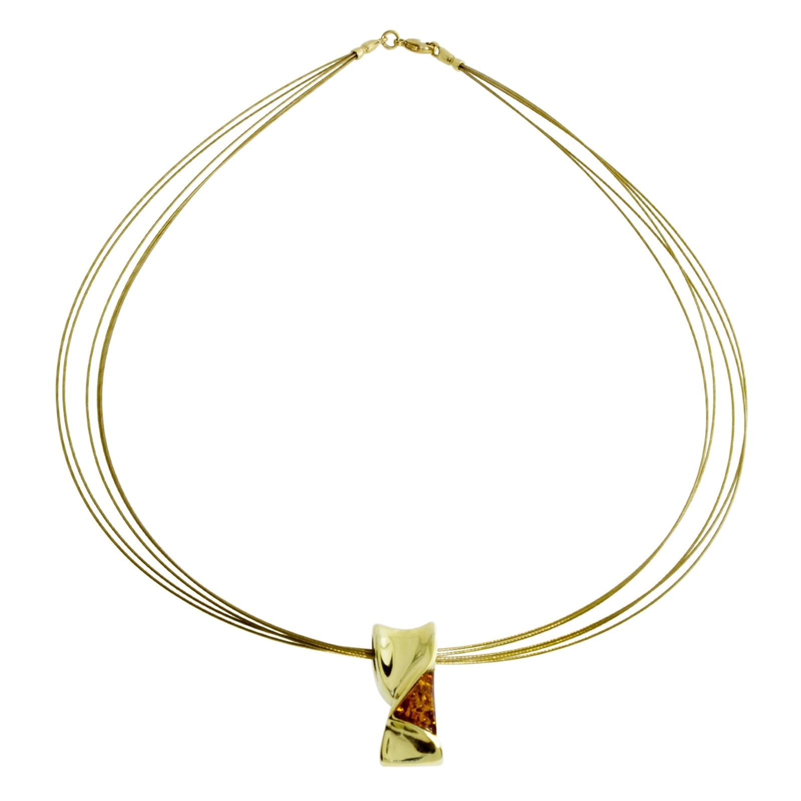 OSTSEE-SCHMUCK Collier »- Ingebrit - Gold 333/000 - Bernstein«