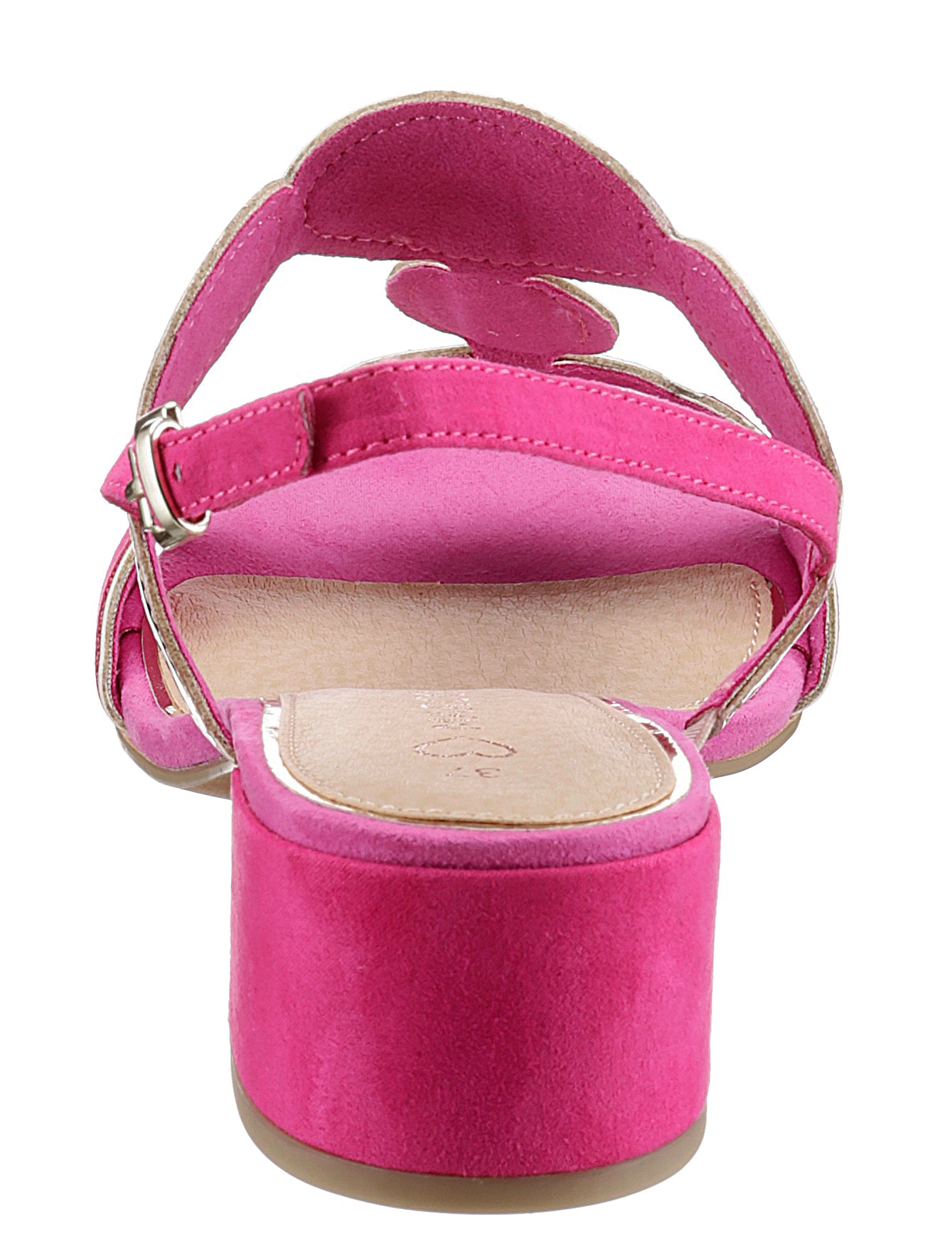 MARCO TOZZI Sandalette, Blockabsatz, Sommerschuh, Riemchensandale mit verstellbarer Schnalle