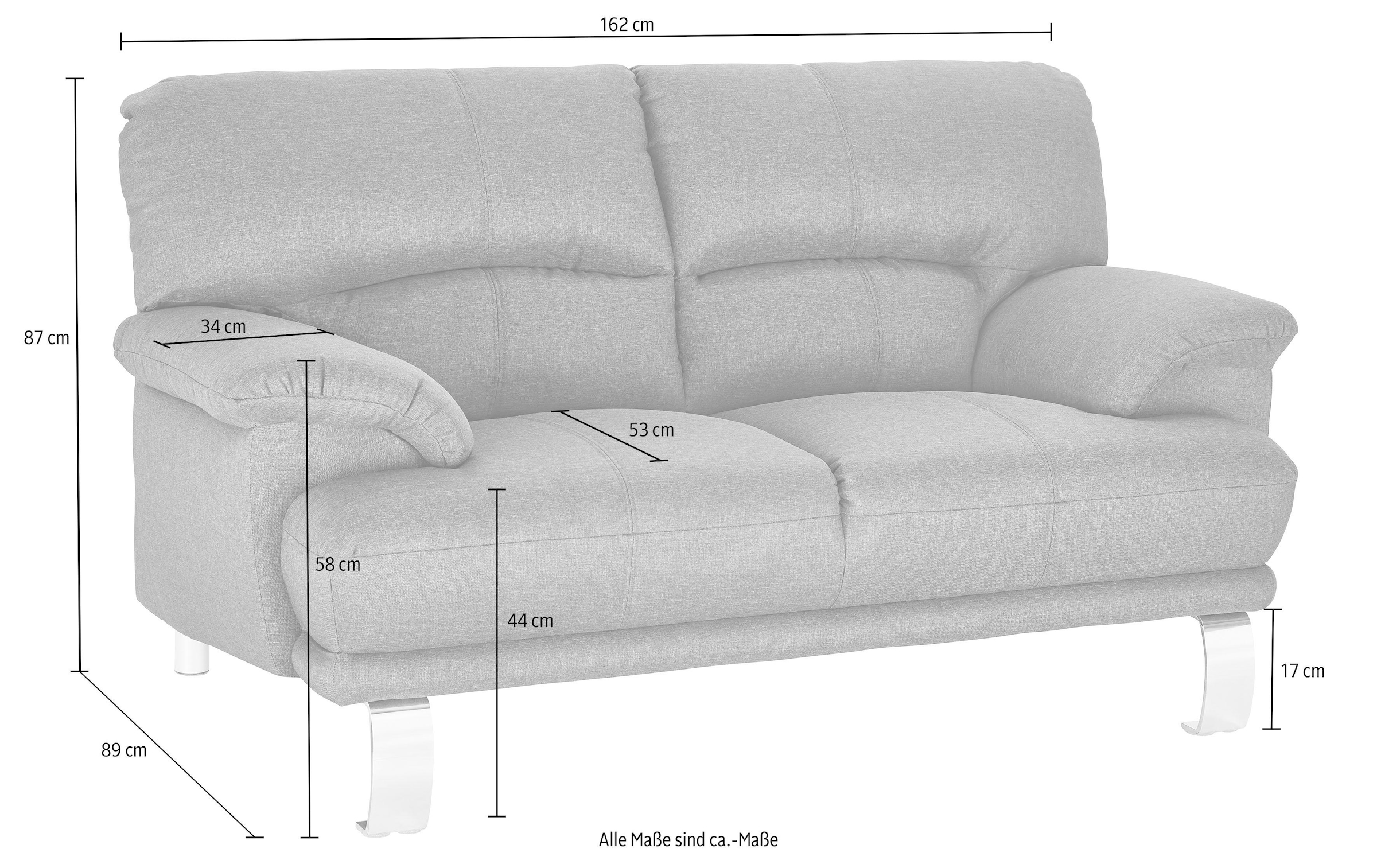 TRENDMANUFAKTUR 2-Sitzer »Cecilia II, mit italienischem Design, tollen Details«, und tollem Sitzkomfort