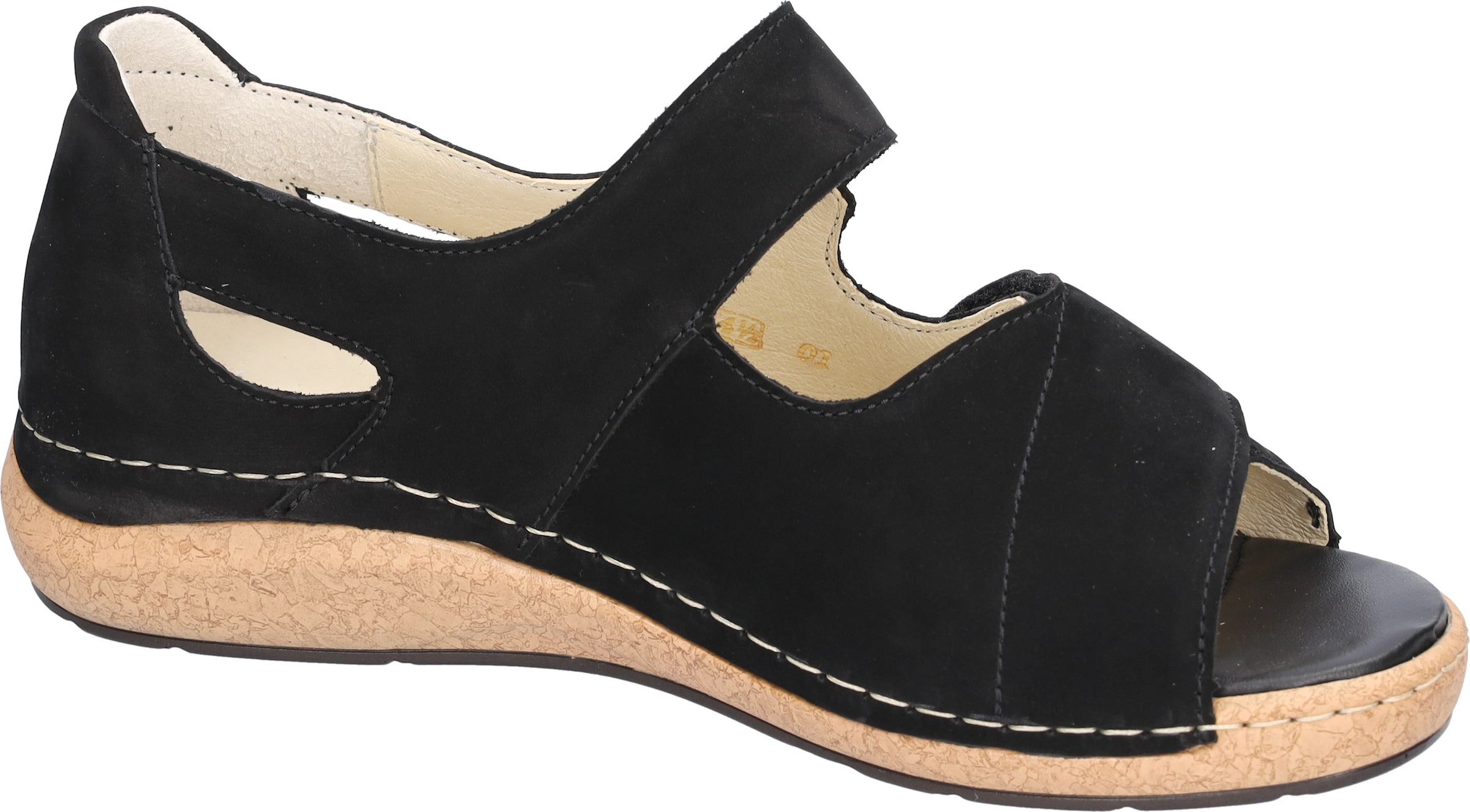 Waldläufer Sandale »K-Heliett«  , Sommerschuh, Sandalette, Keilabsatz, in Komfortweite K (= extraweit)
