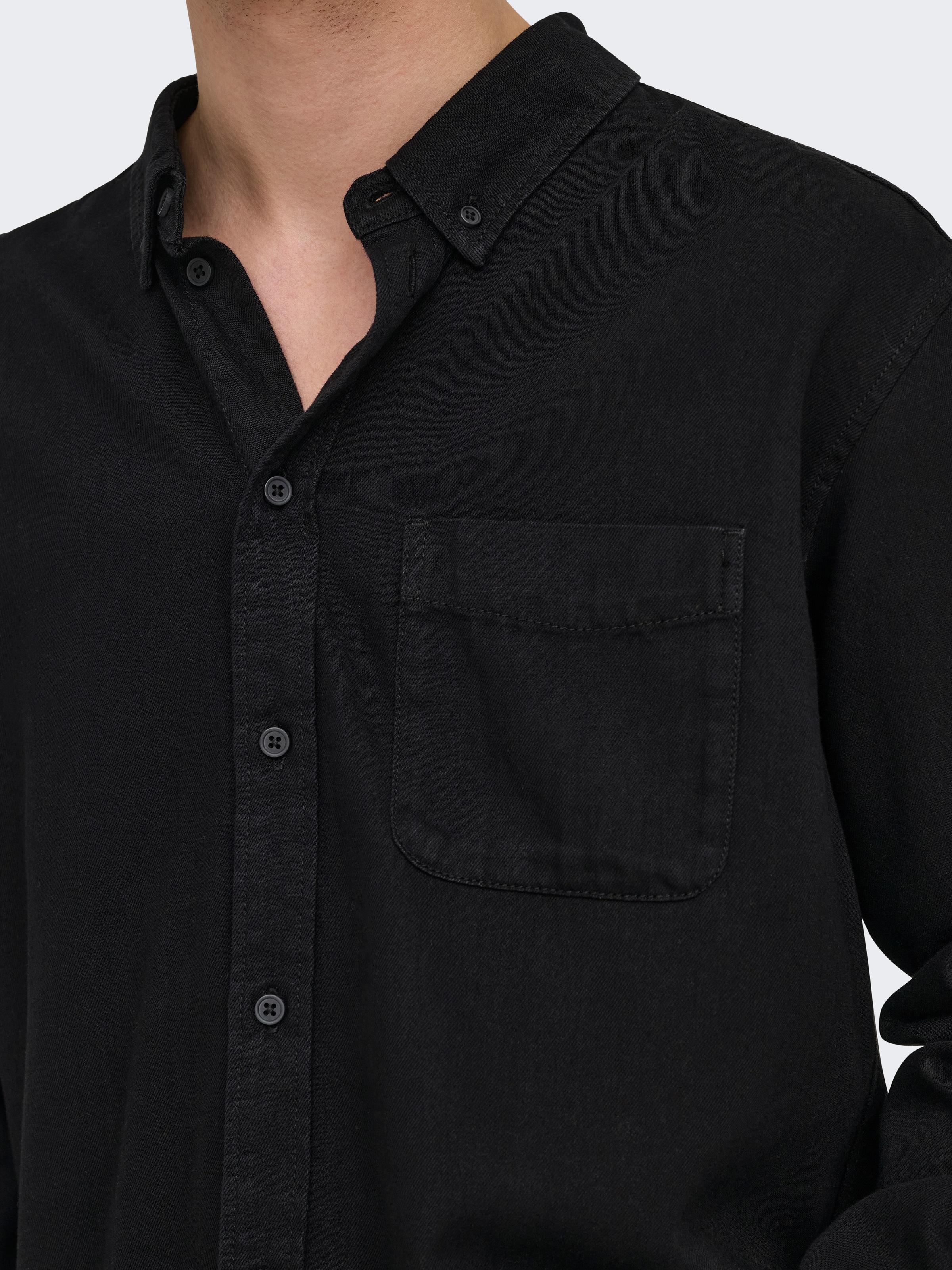 ONLY & SONS Jeanshemd »ONSORSON REGULAR YFM DNM SHIRT NOOS« Baumwolle, normal geschnitten
