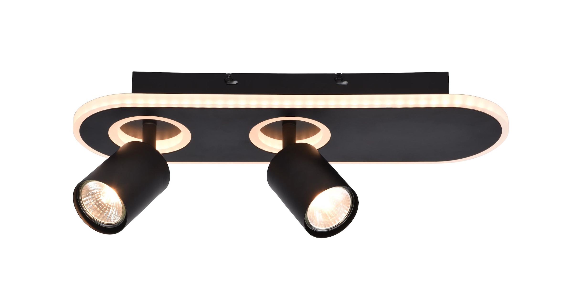 Brilliant LED Deckenstrahler »Kimon«, 2 flammig-flammig, 40 cm Breite, 2 x  GU10, 2500 lm, warmweiß, schwenkbar, Metall, schwarz online kaufen | mit 3  Jahren XXL Garantie