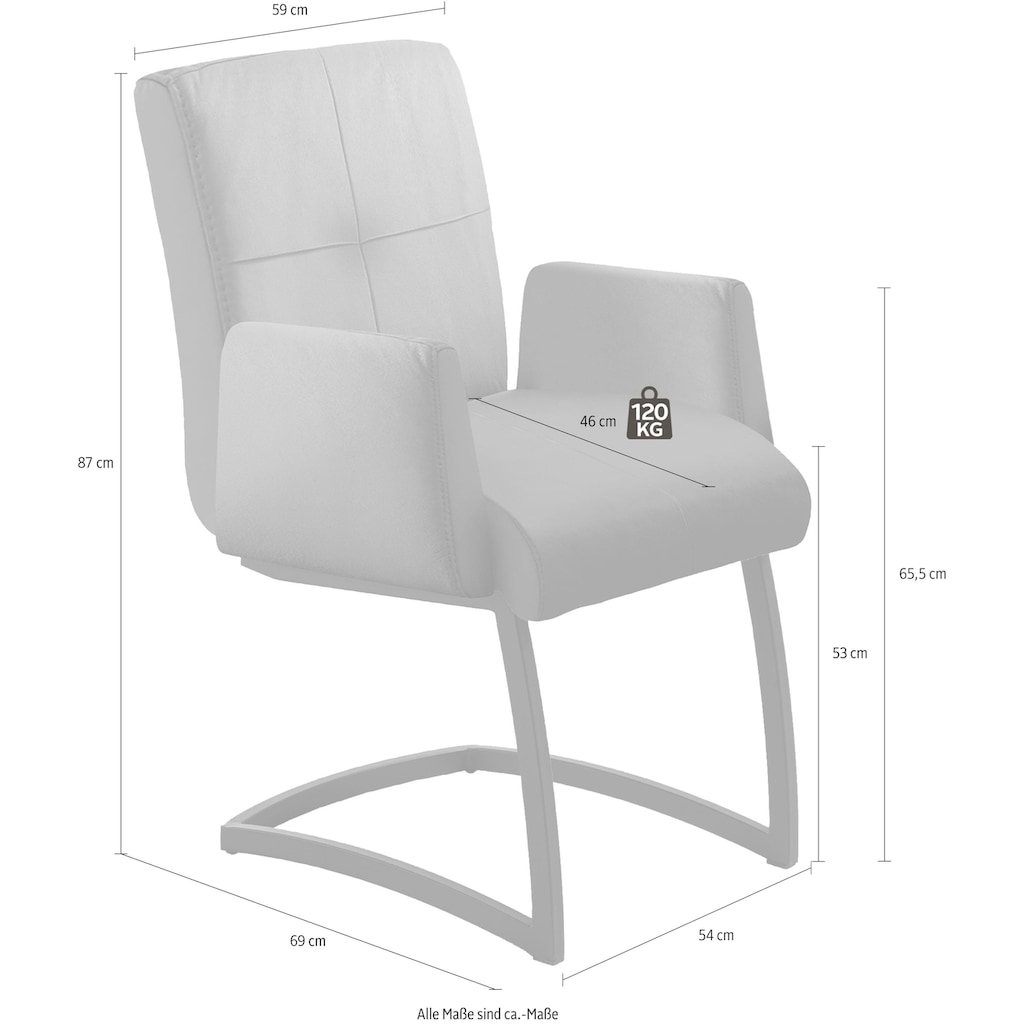 exxpo - sofa fashion Freischwinger »Affogato«, Kunstleder SOFTLUX®