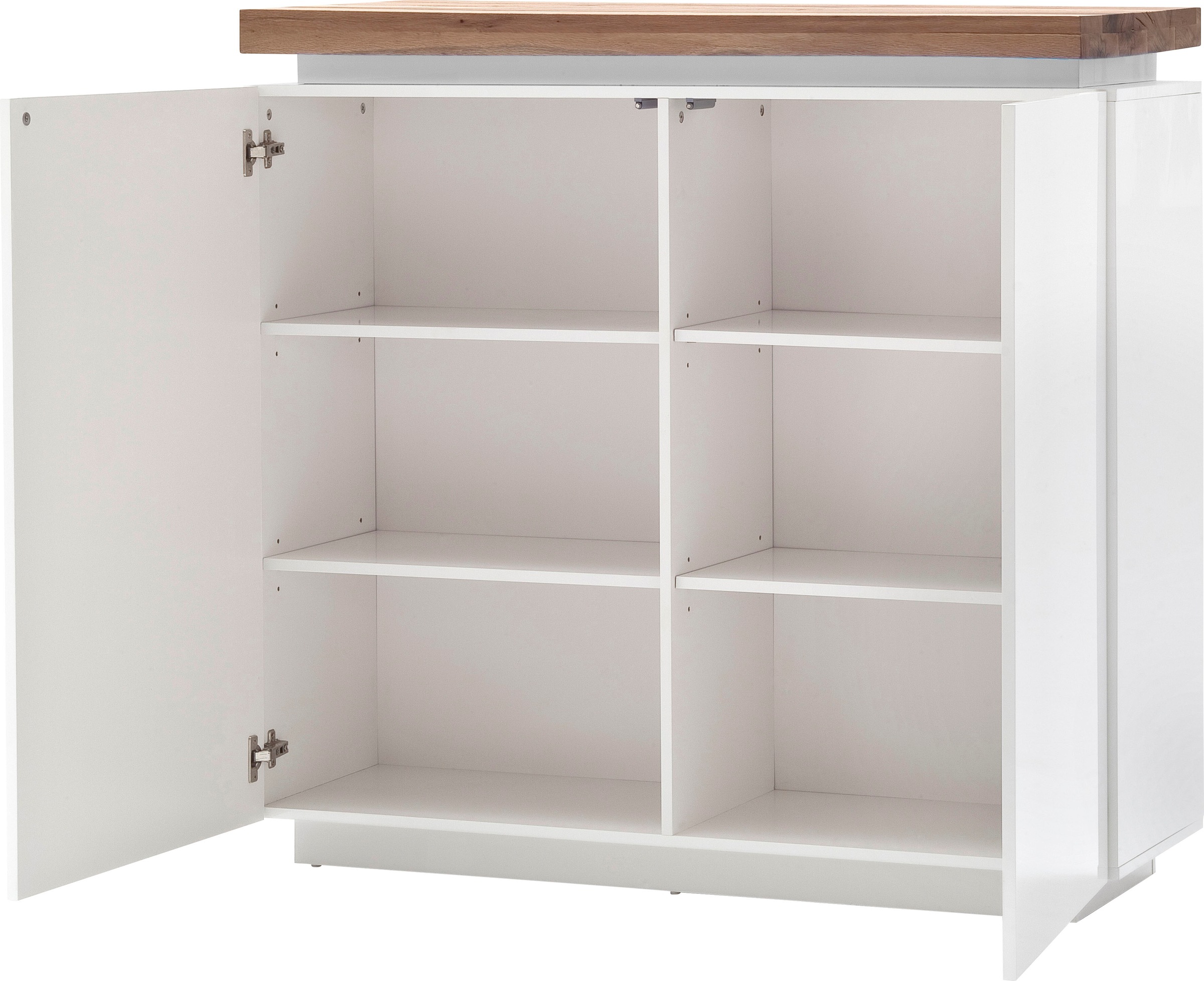MCA furniture Highboard »Romina«, mit LED Beleuchtung weiß dimmbar, inkl. Fernbedienung