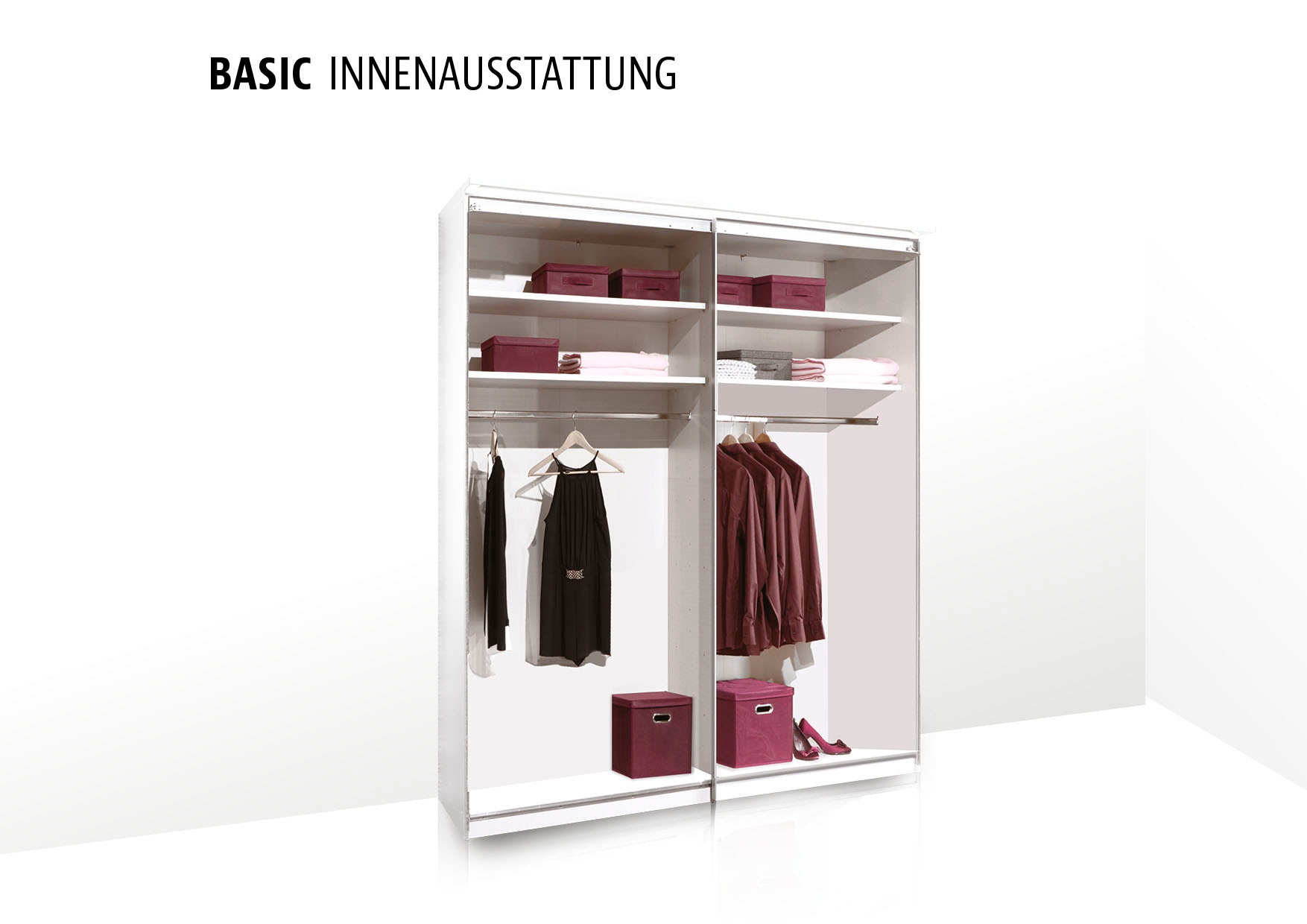 STAUD Schwebetürenschrank »Sinfonie Plus, edles Design in hochwertiger Qualität, Made in Germany« Mit vier verschiedenen Ausstattungsvarianten