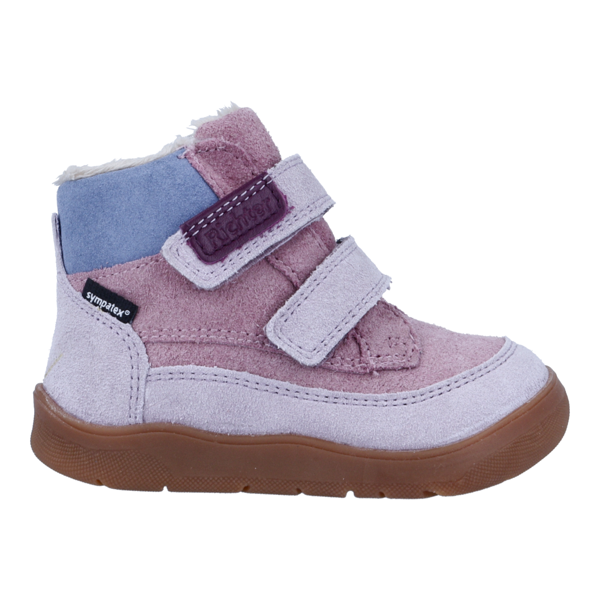 Richter Barfußschuh »Samy Winter«  Klettschuh mit Kontrastbesätzen, Größenschablone zum Download