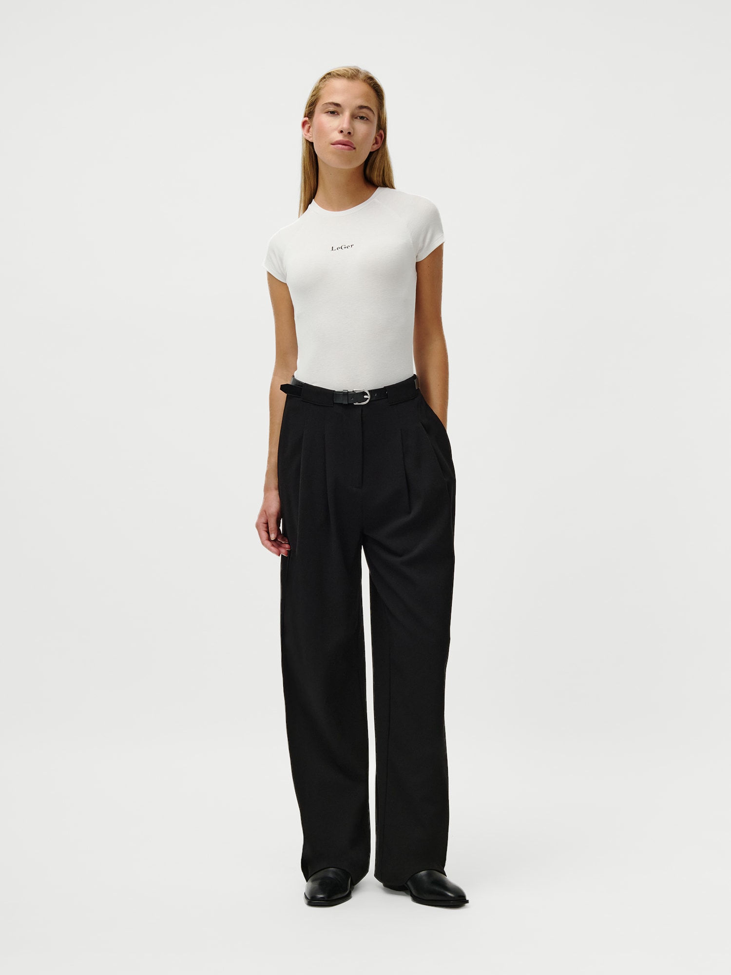 LeGer T-Shirt »Tayra, LeGer by Lena Gercke« basic, Rundhals, slim fit