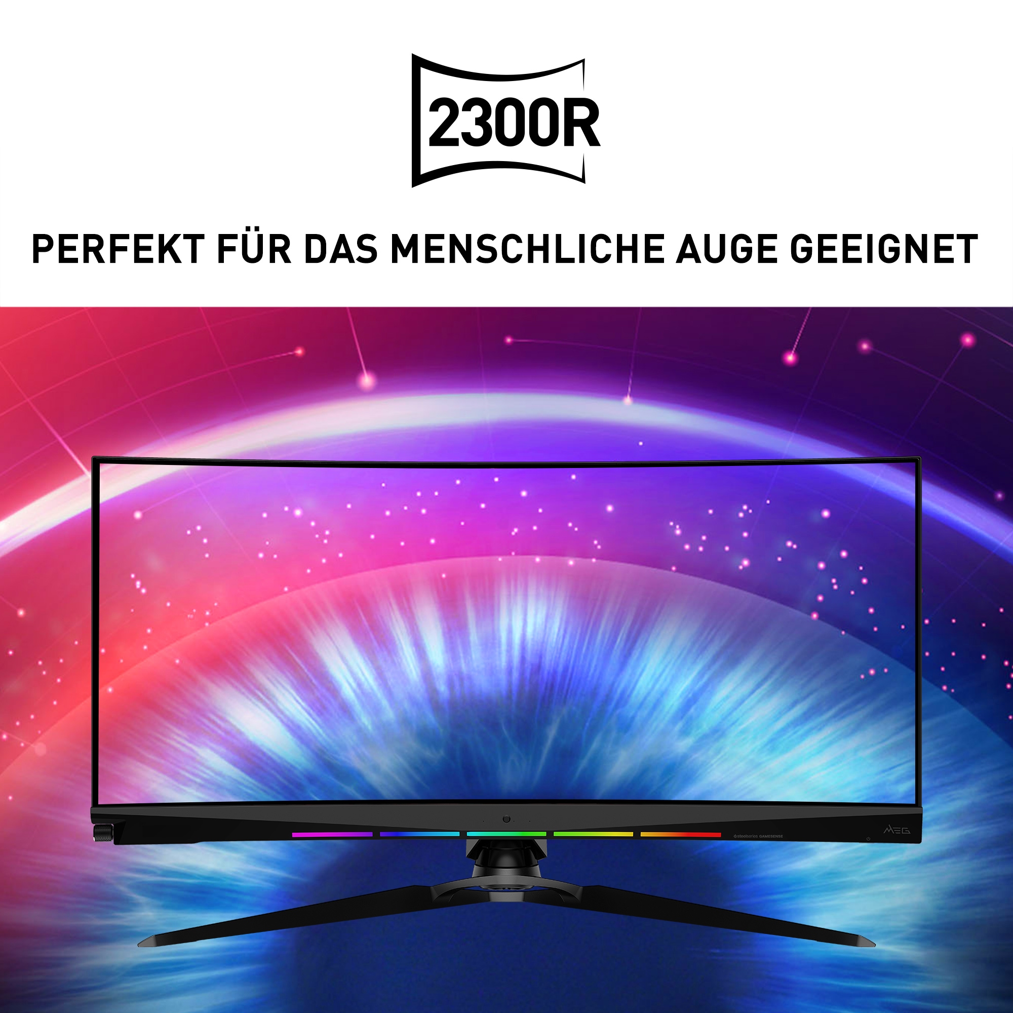 MSI Curved-Gaming-LED-Monitor »Optix MEG381CQRDE Plus«, 95,25 cm/37,5 Zoll, 3840 x 1600 px, UWQHD+, 1 ms Reaktionszeit, 175 Hz, G-Sync Ultimate, Rapid IPS, HDR600, 21:9 Ultrawide