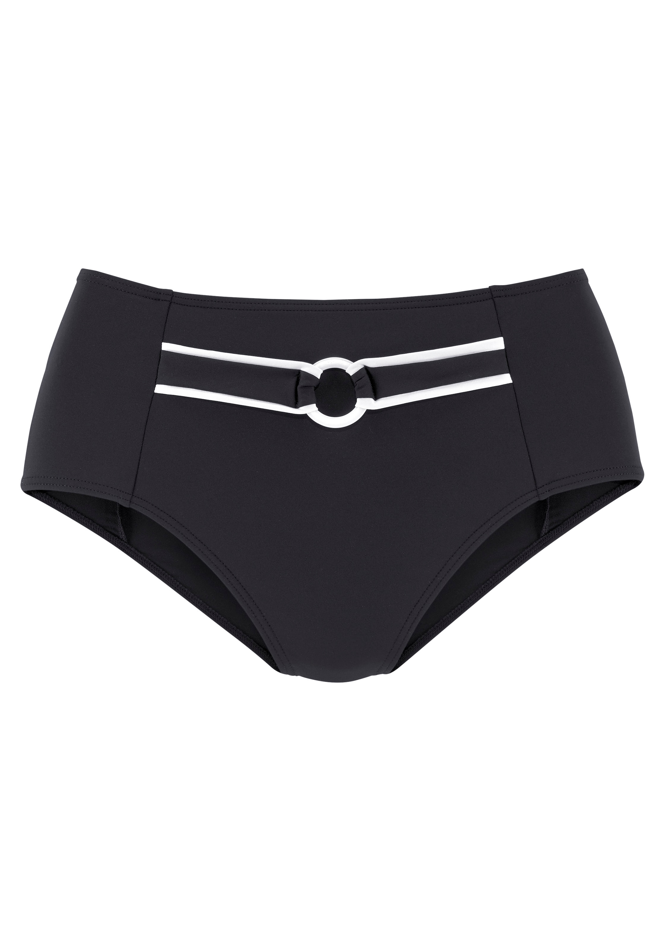 Vivance Highwaist-Bikini-Hose »Lorena«, mit kontrastfarbenem Piping