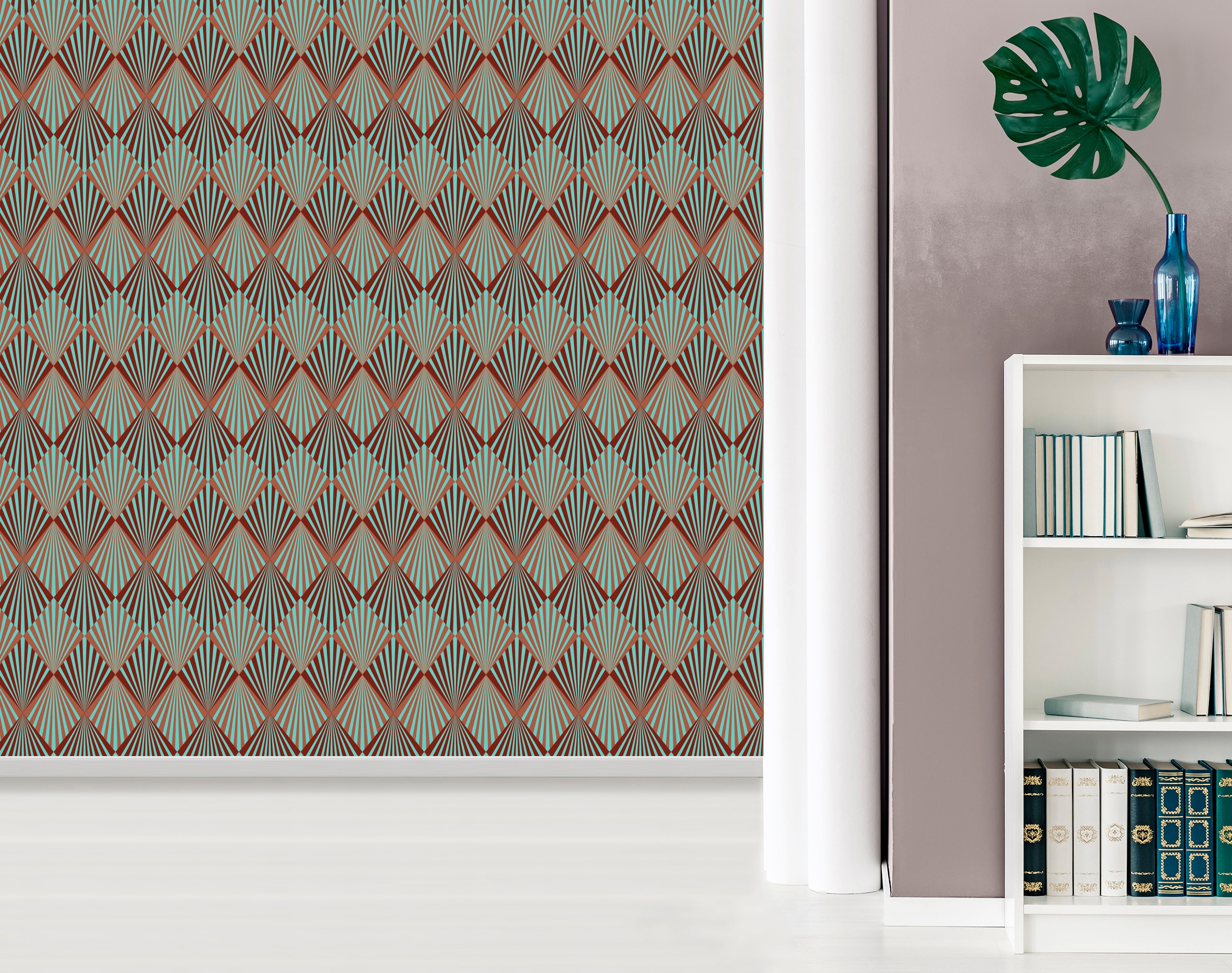 queence Vinyltapete »Bailey«, bedruckt-Barock-Antikoptik-Kunst, 90x250cm, selbstklebend, kinderleichte Anbringung, Sticker
