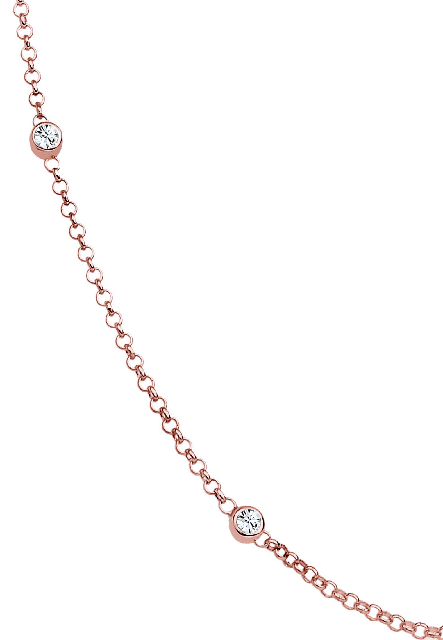 Elli Silberkette »Halskette Solitär Basic Kristalle 925 Silber«