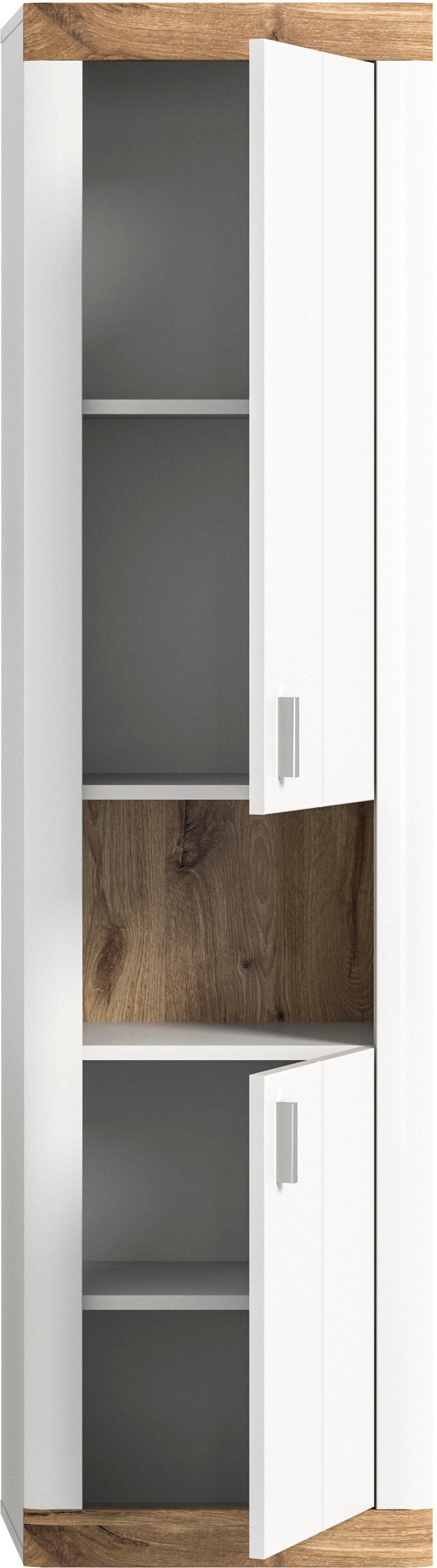 welltime Hochschrank »Landsby, Breite 45cm, 2 Türen (Türanschlag wechselbar), 2 Einlegeböden« 1 Stk. tlg. Hängeschrank, Wandschrank, Badmöbel, Badschrank, Schrank,Bad,