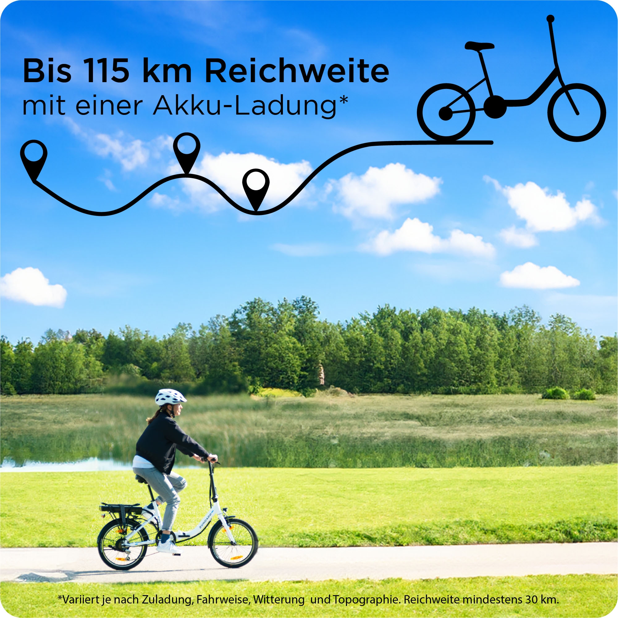 Zündapp E-Bike »Z110«, 7 Gang, Shimano, RD-TY21 Tourney, Heckmotor 250 W, Pedelec, Elektrofahrrad für Damen u. Herren