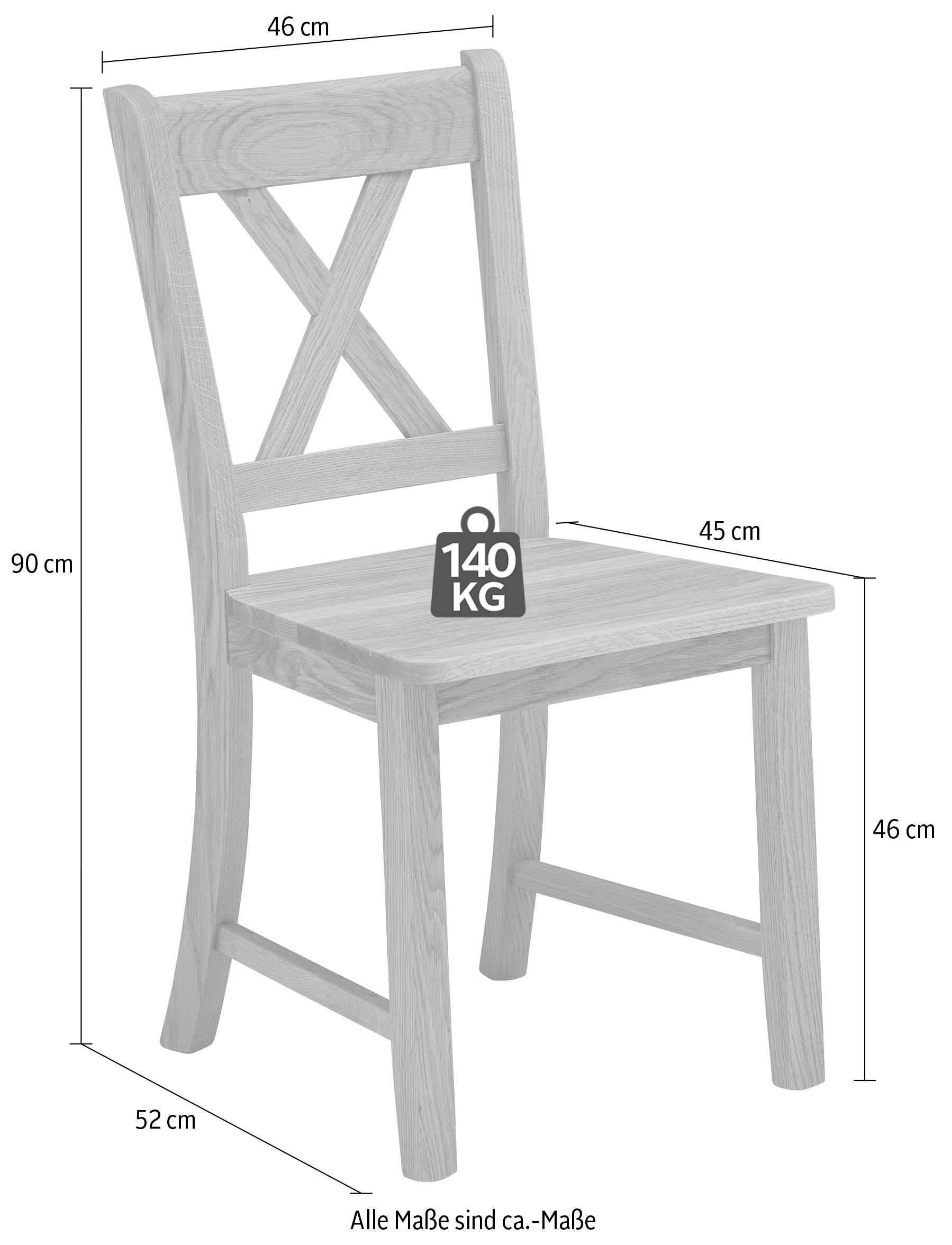 SCHÖSSWENDER Stuhl »Königsee«, Gestell aus Massivholz, 2er-Set