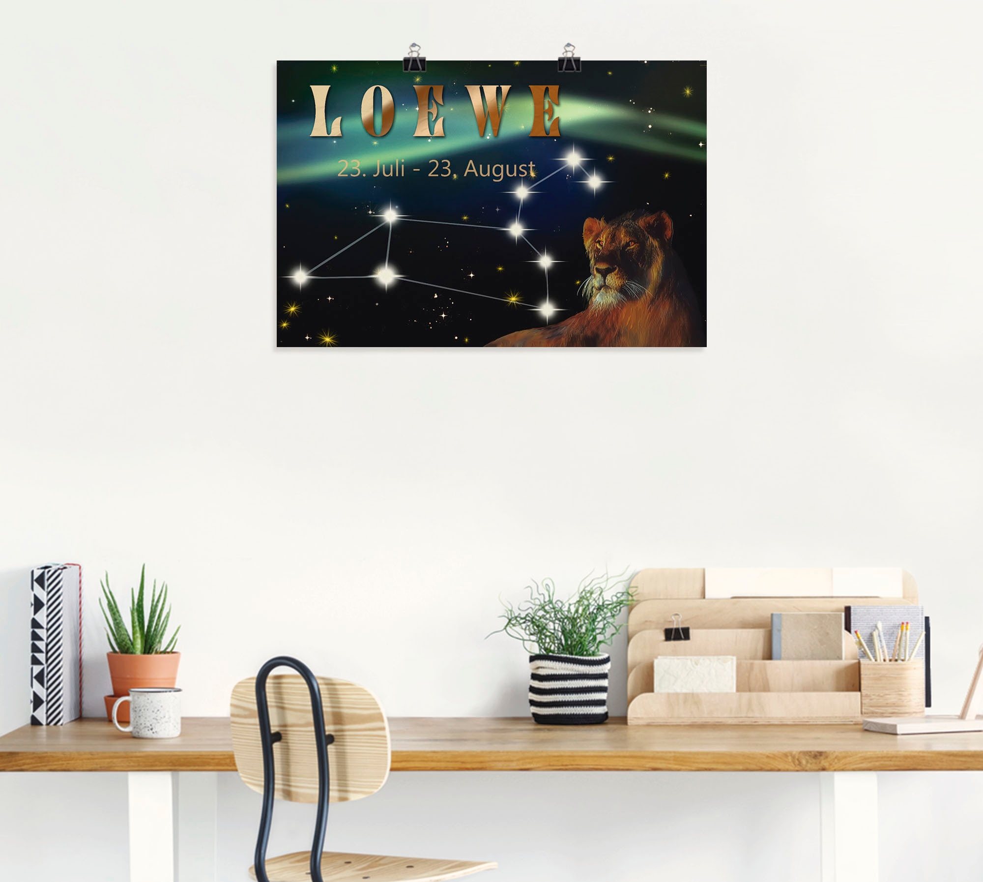 Artland Poster »Sternzeichen - Löwe« Bilder von Sternzeichen 1 Stk. tlg. ohne Rahmen