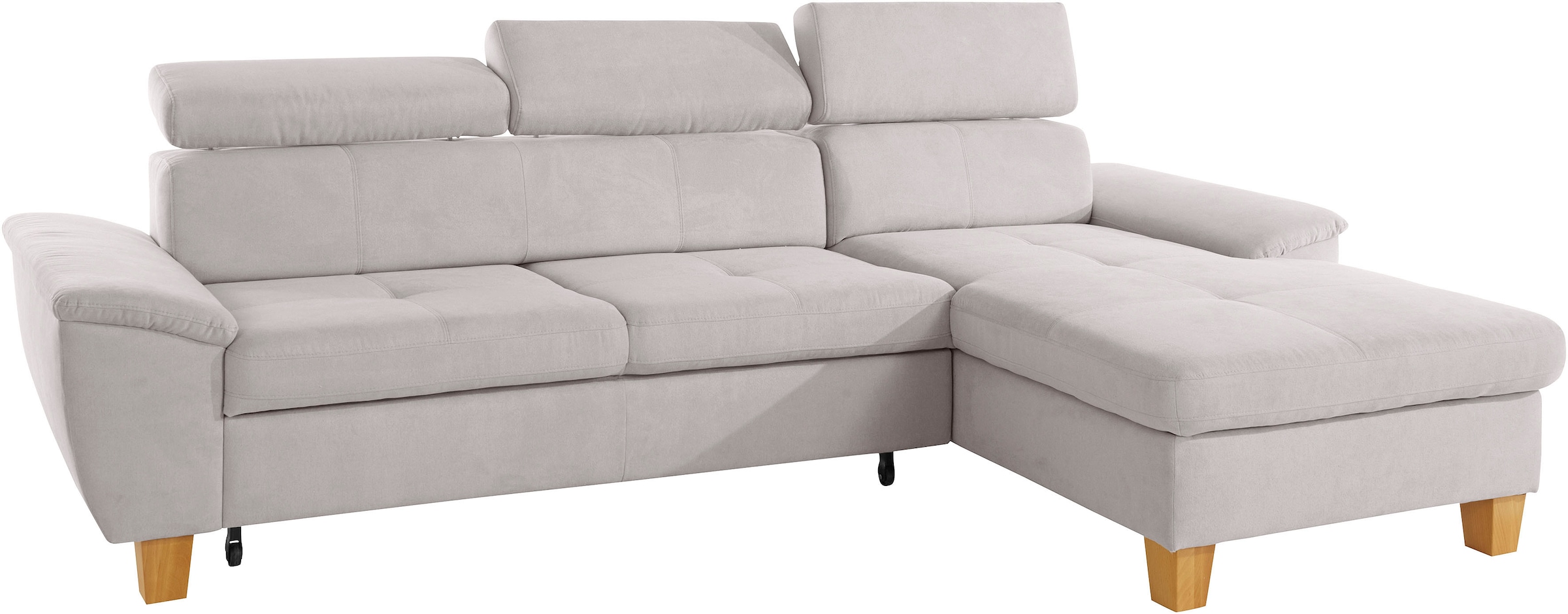 exxpo - sofa fashion Ecksofa »Enya, aufwendige Detailverarbeitung, hoher Sitzkomfort, bequem, L-Form« inkl. Kopfteilverstellung, wahlweise mit Bettfunktion und Bettkasten