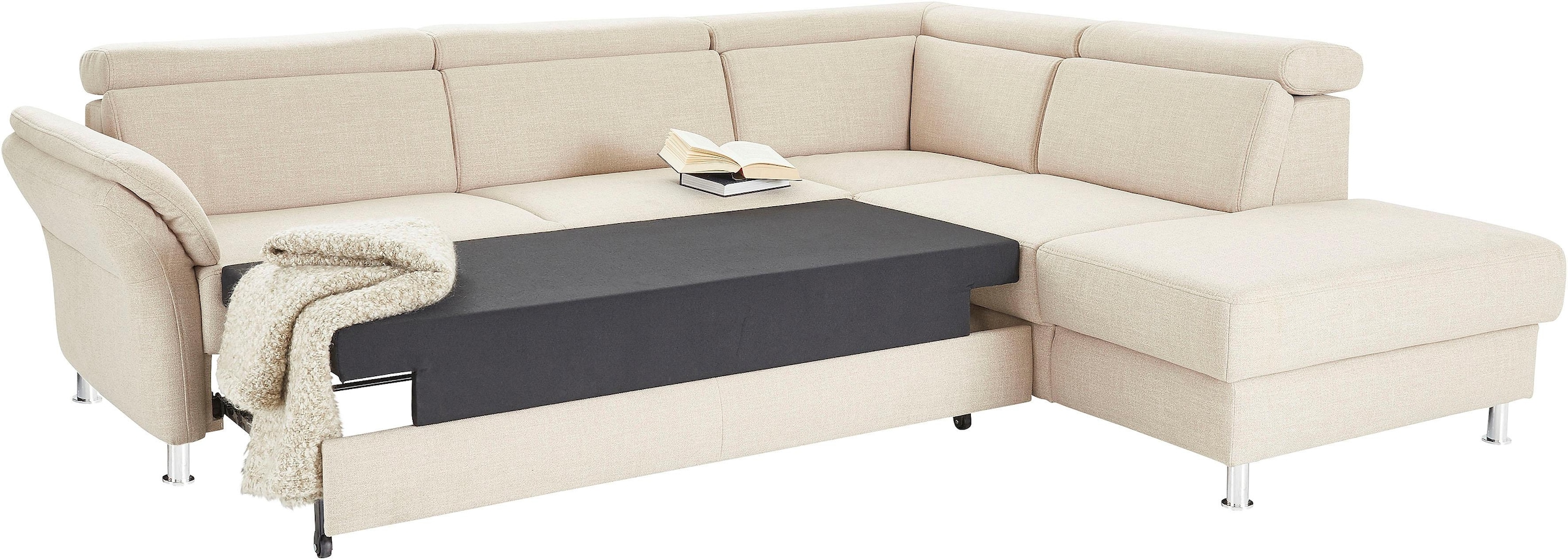 sit&more Ecksofa »Avignon L-Form«, inklusive Kopfteilverstellung, wahlweise mit Bettfunktion