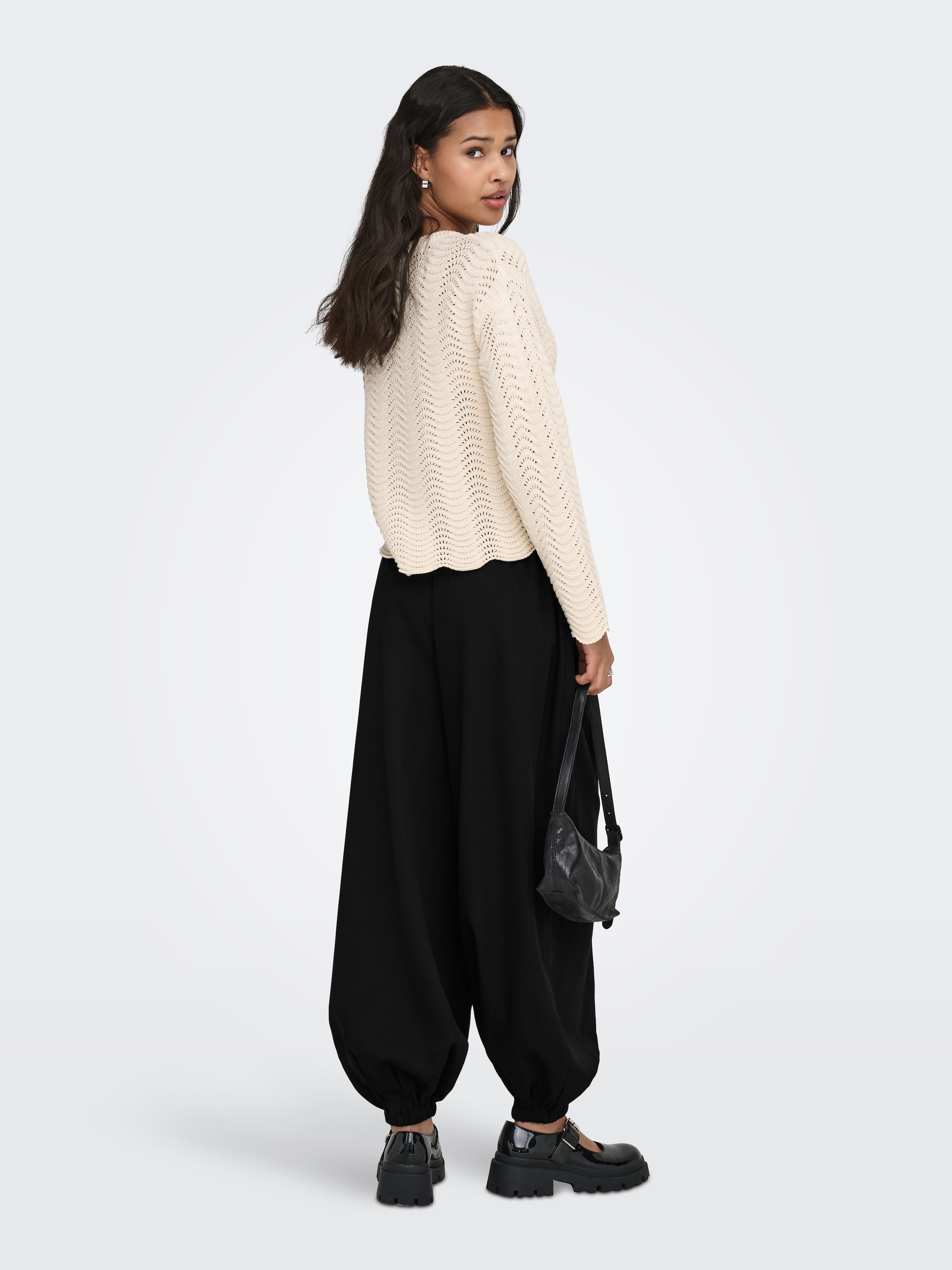 JDY Schlupfhose »JDYPALOMA MW LOOSE PANT WVN NOOS«  Materialmix
