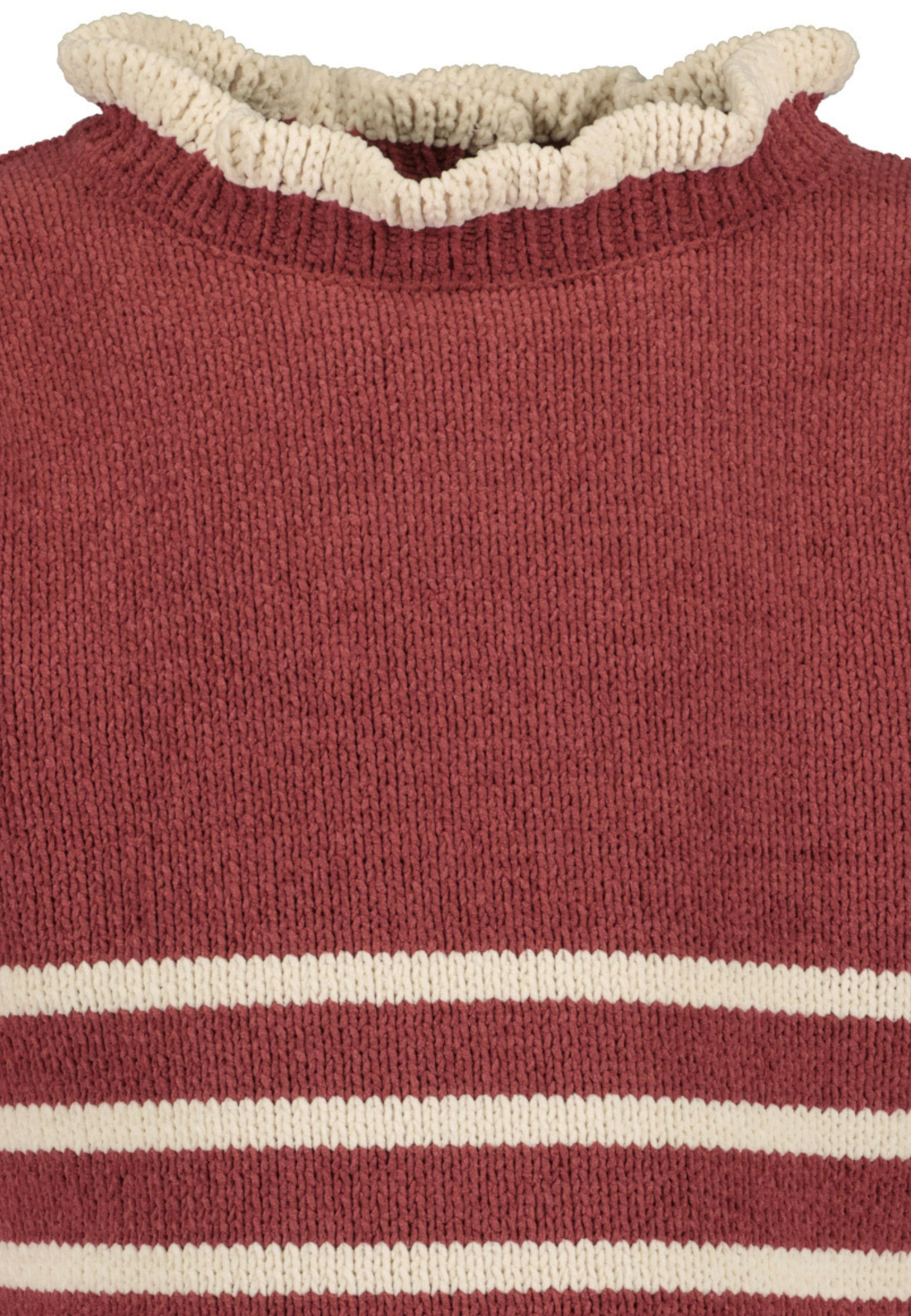 Blue Seven Stehkragenpullover Kunstfaser, Rückenverschluss
