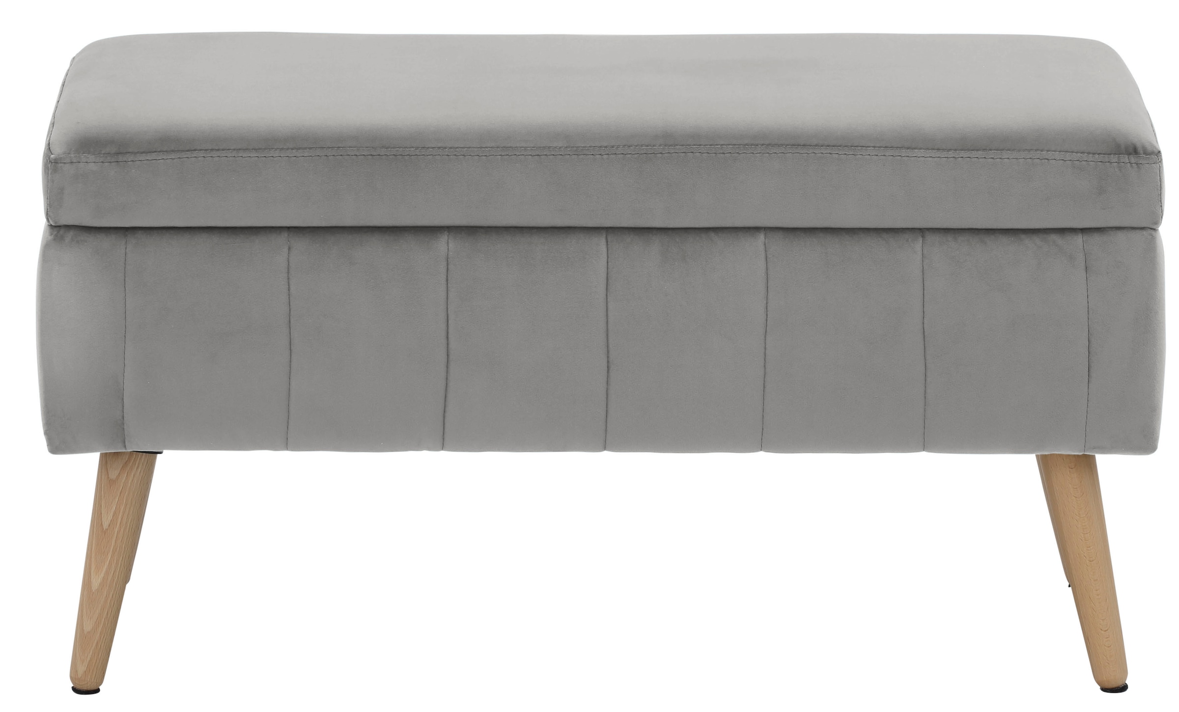 INOSIGN Truhenbank »AMIRA Sitzbank mit Stauraum, Maße B/T/H: 81/36/43 cm«, mit Staufach, in 3 Bezugsqualitäten mit feiner Steppung