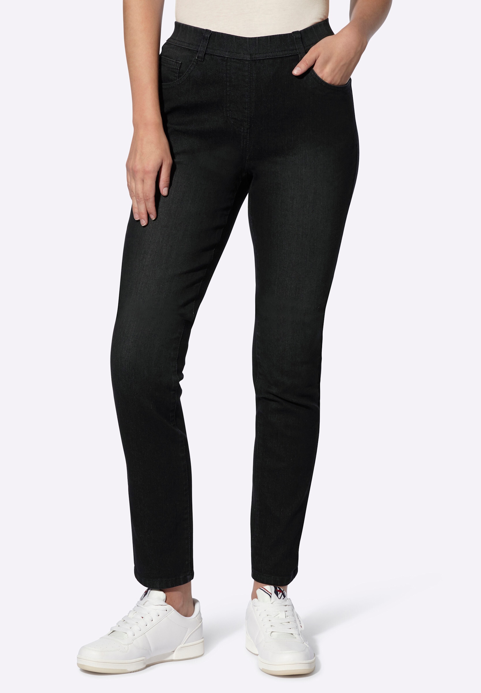 heine 5-Pocket-Jeans »Jeans Schlupfjeans mit Gürtelschlaufen«