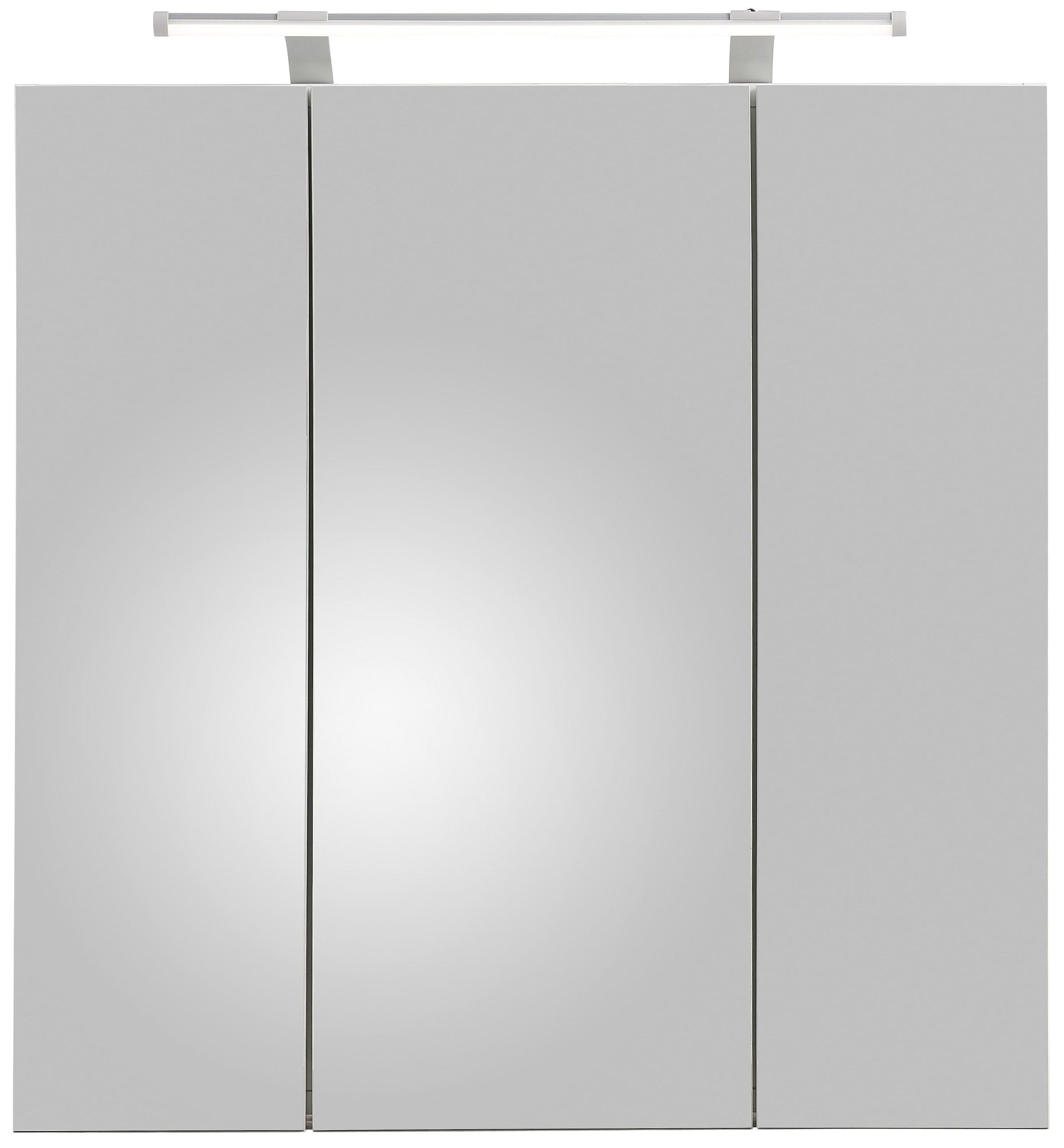 Schildmeyer Spiegelschrank »Dorina, mit höhenverstellbaren Glasböden made in Germany«, Breite 70 cm, 3-türig, LED-Beleuchtung, Schalter-/Steckdosenbox