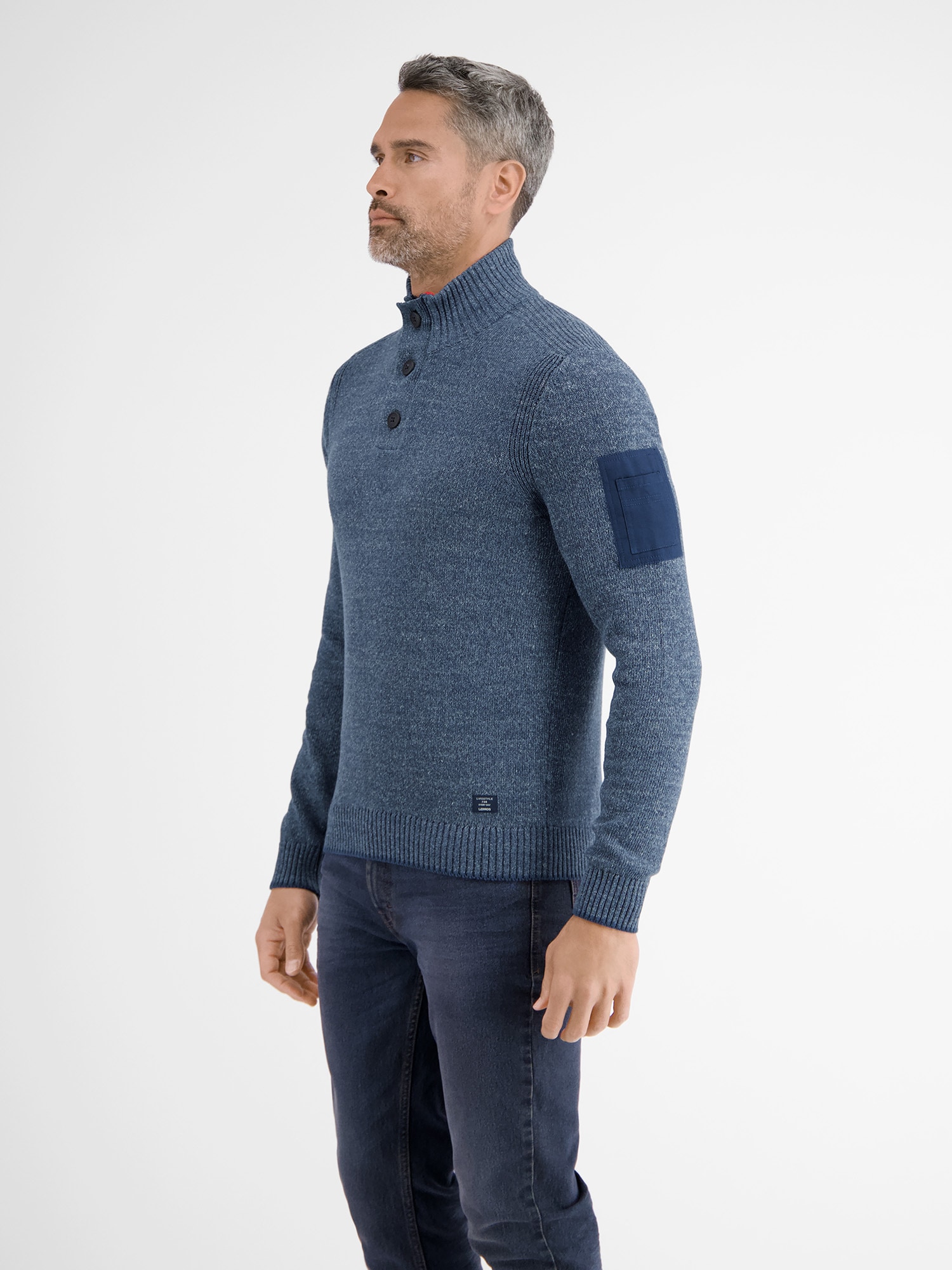 LERROS Strickpullover »LERROS Troyer in lebendiger Strickoptik«