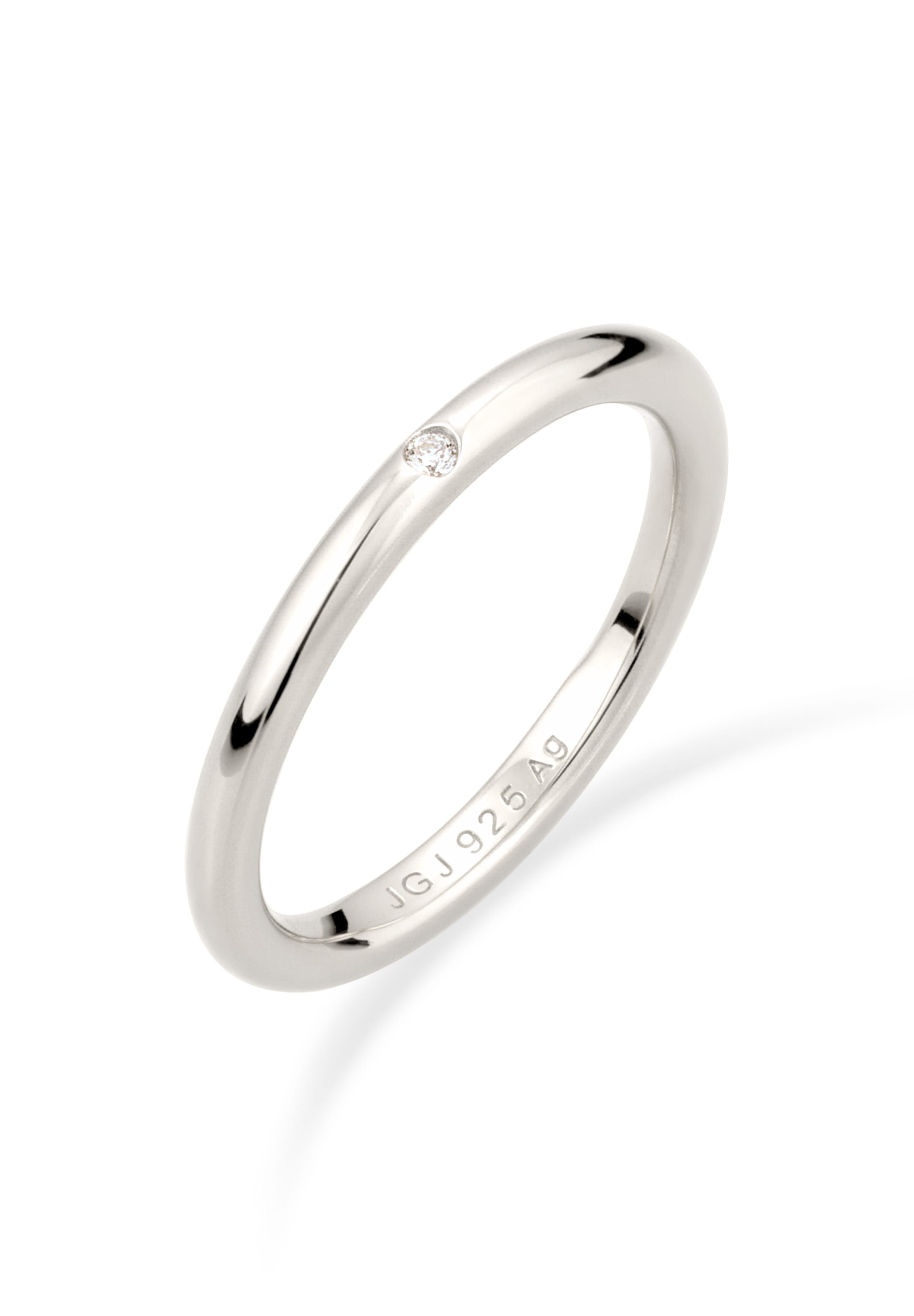 Elli Silberring »Ring Bandring mit Kristallen von Swarovski® Weiß 925 Sterling Silber«