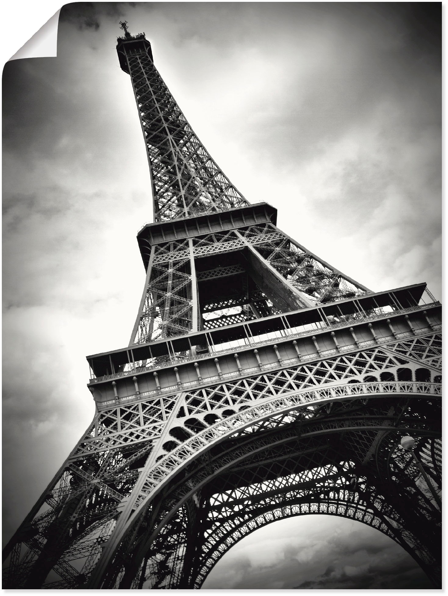 auf oder Größen kaufen St.), »Eiffelturm Wandbild in Poster Gebäude, Leinwandbild, als Paris«, Artland Wandaufkleber Raten (1 versch.