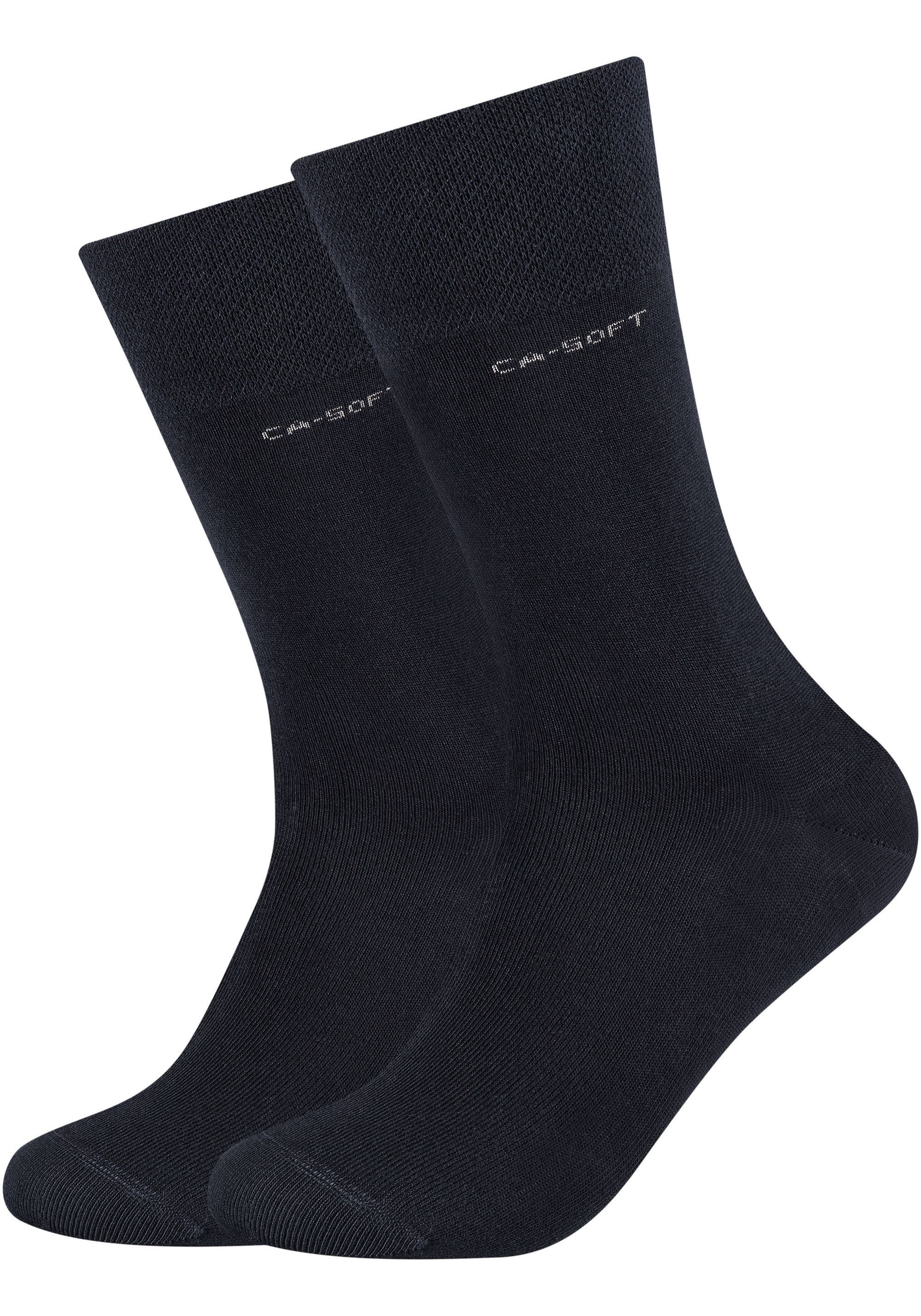 Camano Langsocken »ca-soft«, (4 Paar), mit dezentem Logodruck