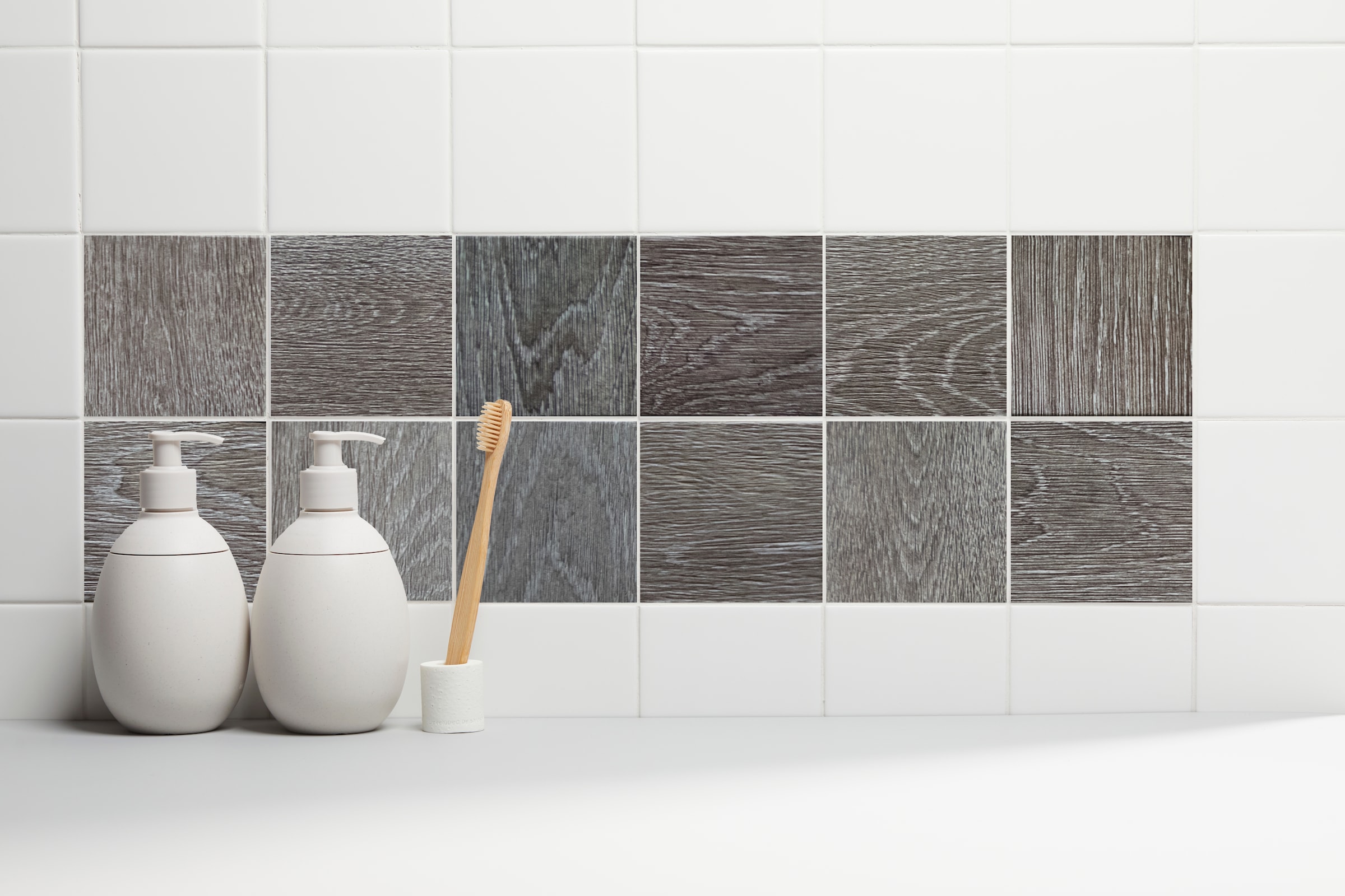 queence Fliesenaufkleber »Holzoptik« Stickerfliesen, selbstklebend, Sticker, 12er Set