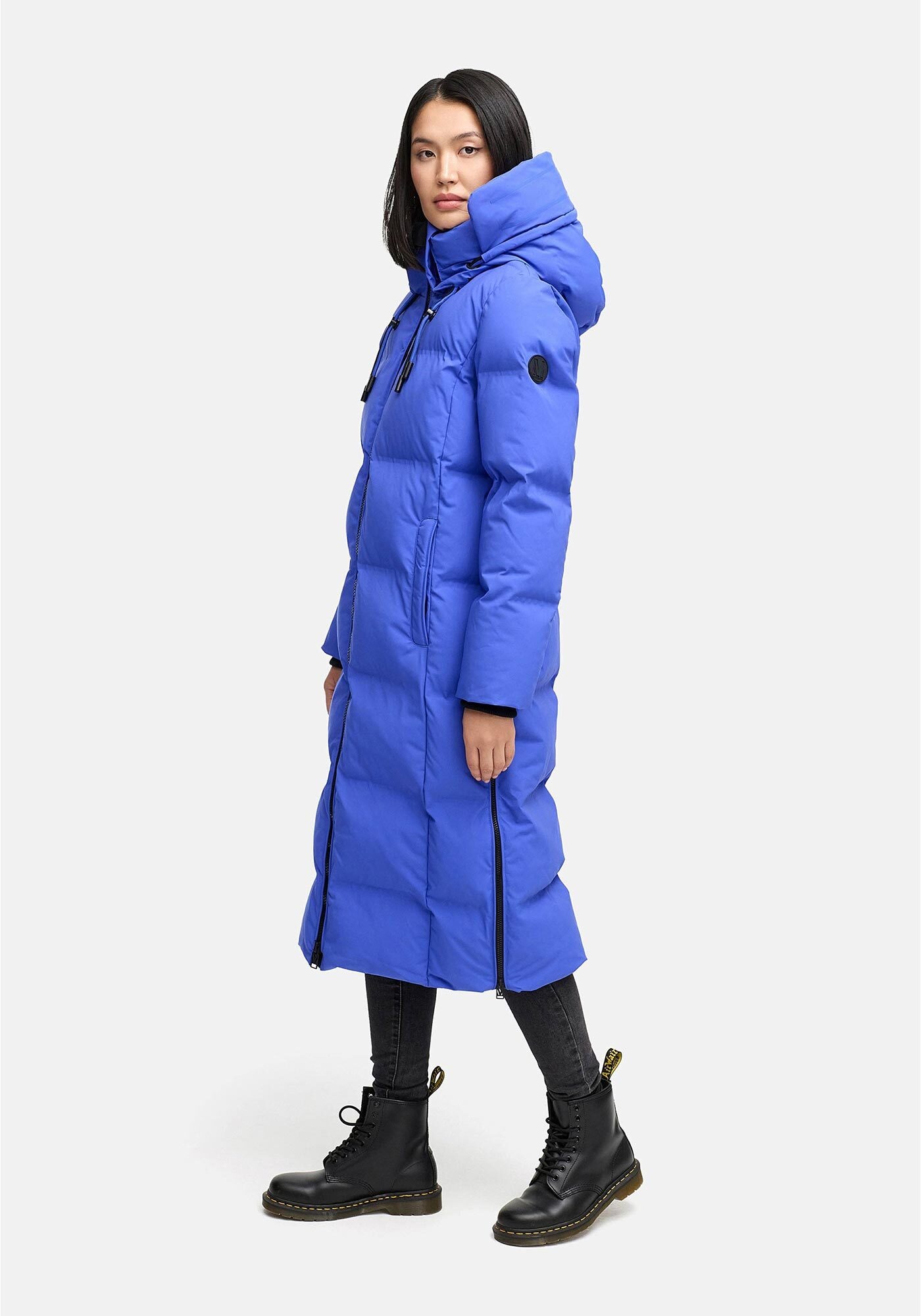 Marikoo, Damen, Winterjacke » Tikoraa Damen lange Winterjacke Steppjacke N102«, Galaxy Blue, XS, Galaxy Blue, Klassische Steppoptik mit zeitlosem 