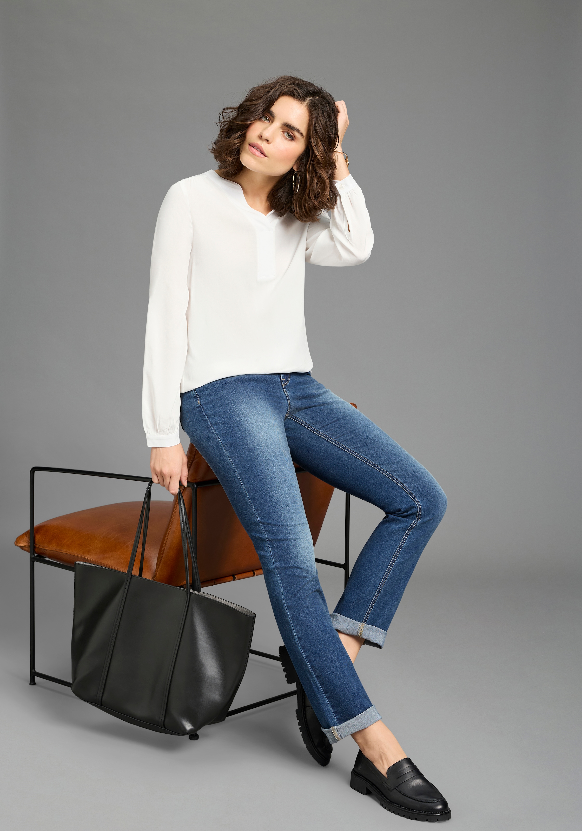 Arizona Gerade Jeans gerade geschnitten, normale Passform, hohe Leibhöhe