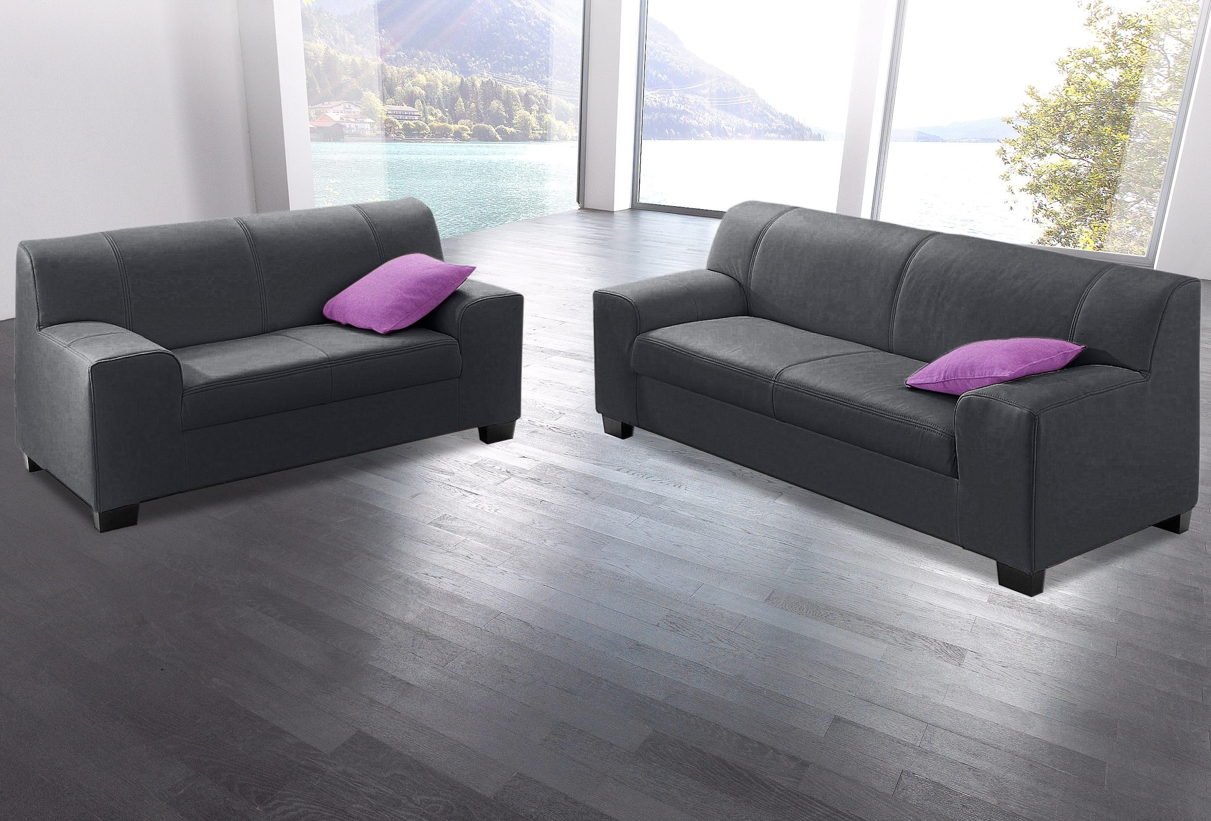 DOMO collection Polstergarnitur »Amando«, (Spar-Set), bestehend aus 2er- und 3er-Sofa