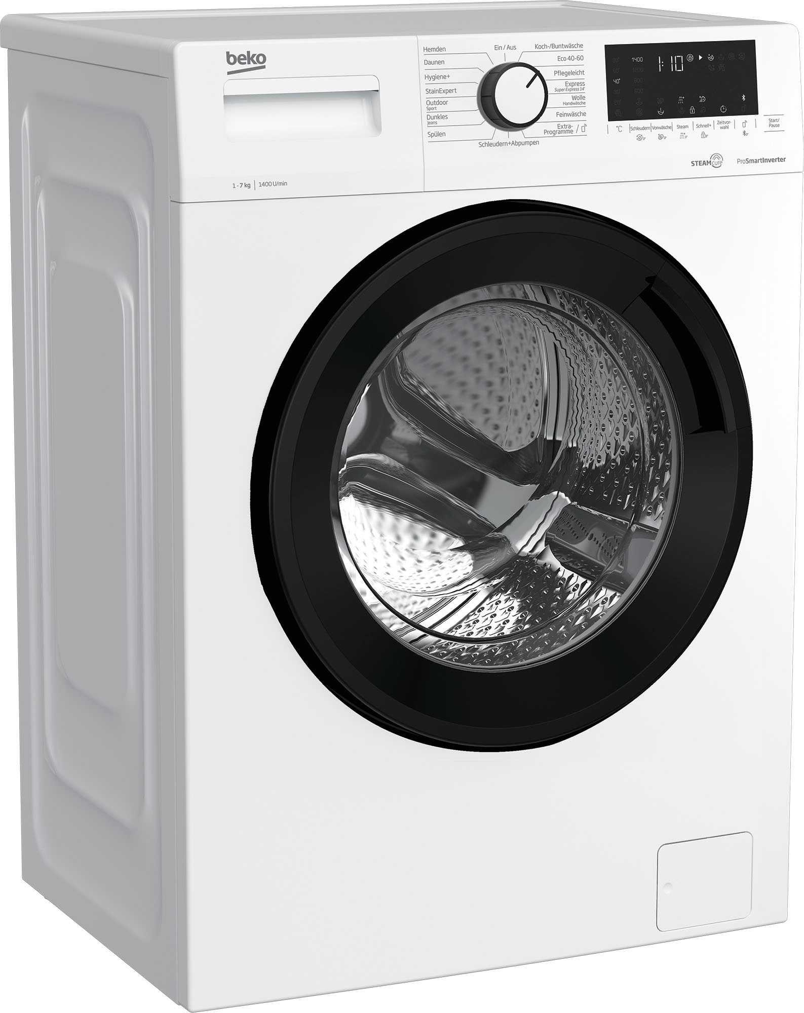 BEKO Waschmaschine, b300, B3WFU58415W1, 8 kg, 1400 U/min, SteamCure - 99%  allergenfrei mit 3 Jahren XXL Garantie