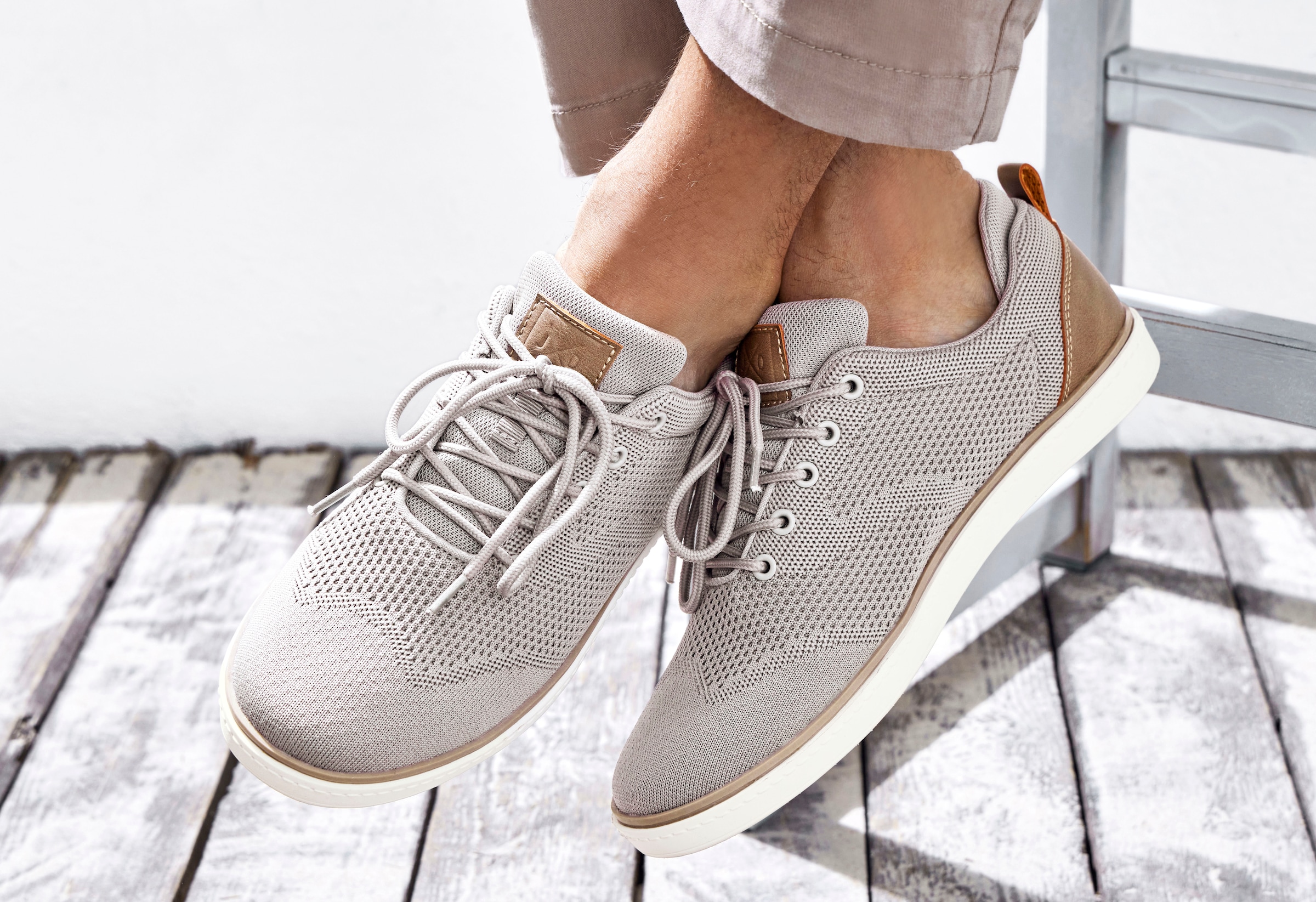 John Devin Sneaker »Schnürschuh«, Mesh-Optik, Freizeitschuh, Halbschuh, Schnürhalbschuh Unisex VEGAN
