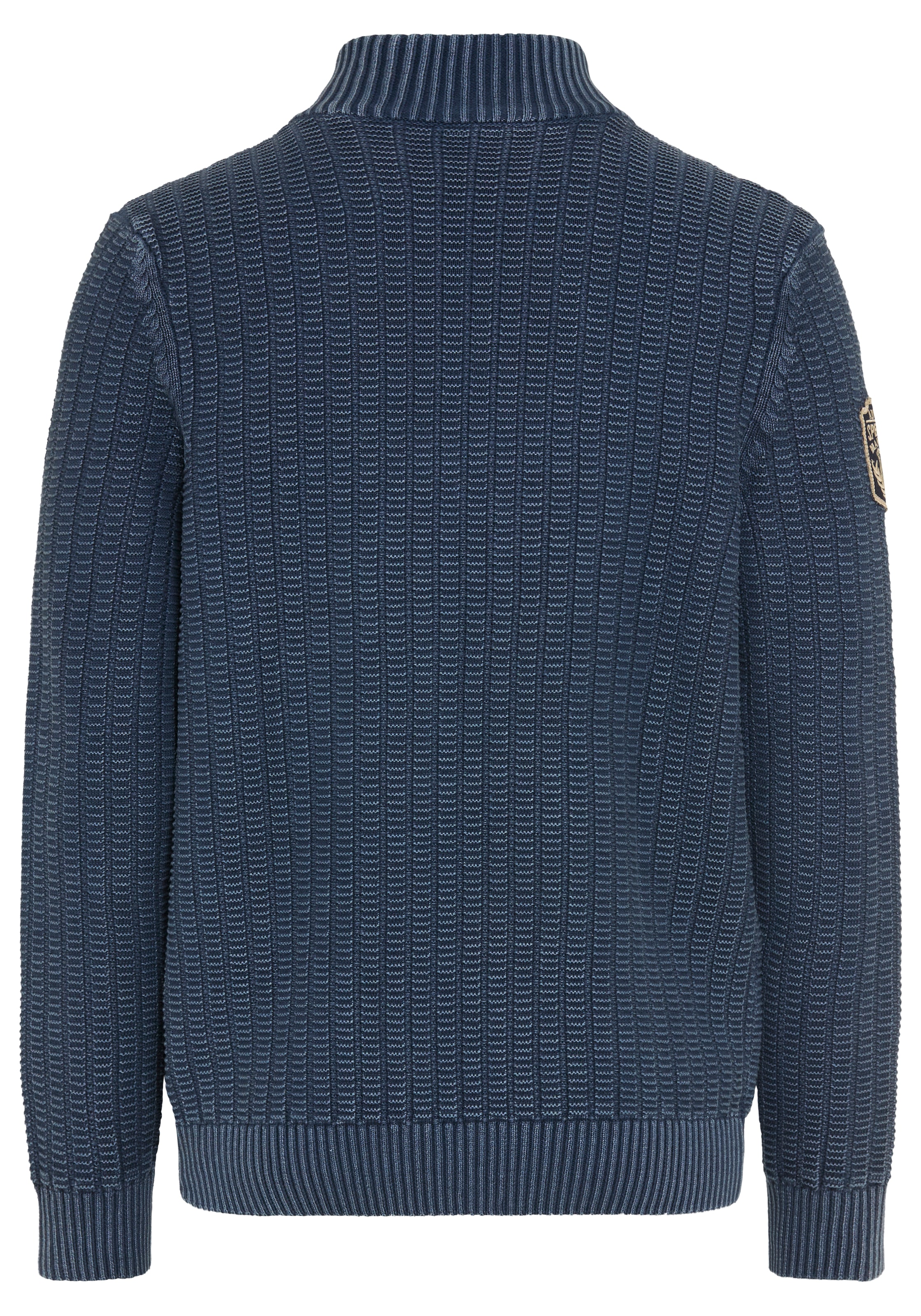 Man's World Strickjacke »Neue Kollektion! Highlight washed Strickstruktur« Regular Fit, Strukturmuster, mit Stehkragen, mit Reißverschluss