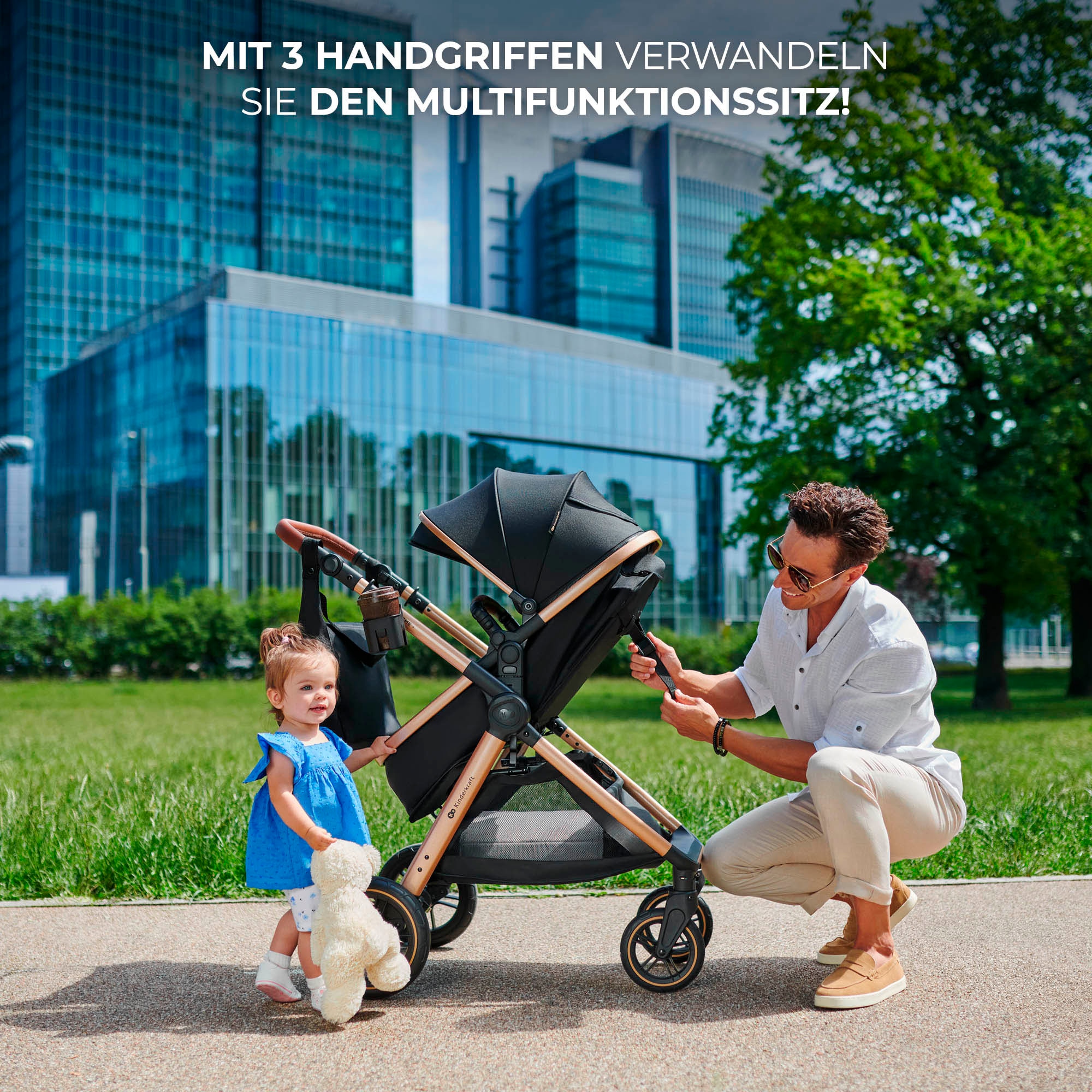 Kinderkraft Kombi-Kinderwagen »ESME 3IN1« 25 kg inkl. Babyschale MINK PRO 2 i-Size (40–87 cm)