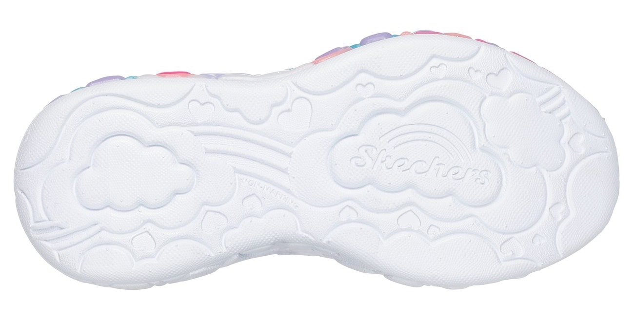 Skechers Sneaker »ETERNAL HEART LIGHTS«, Blink,-Klettschuh mit Herz-Applikation, Größenschablone zum Download